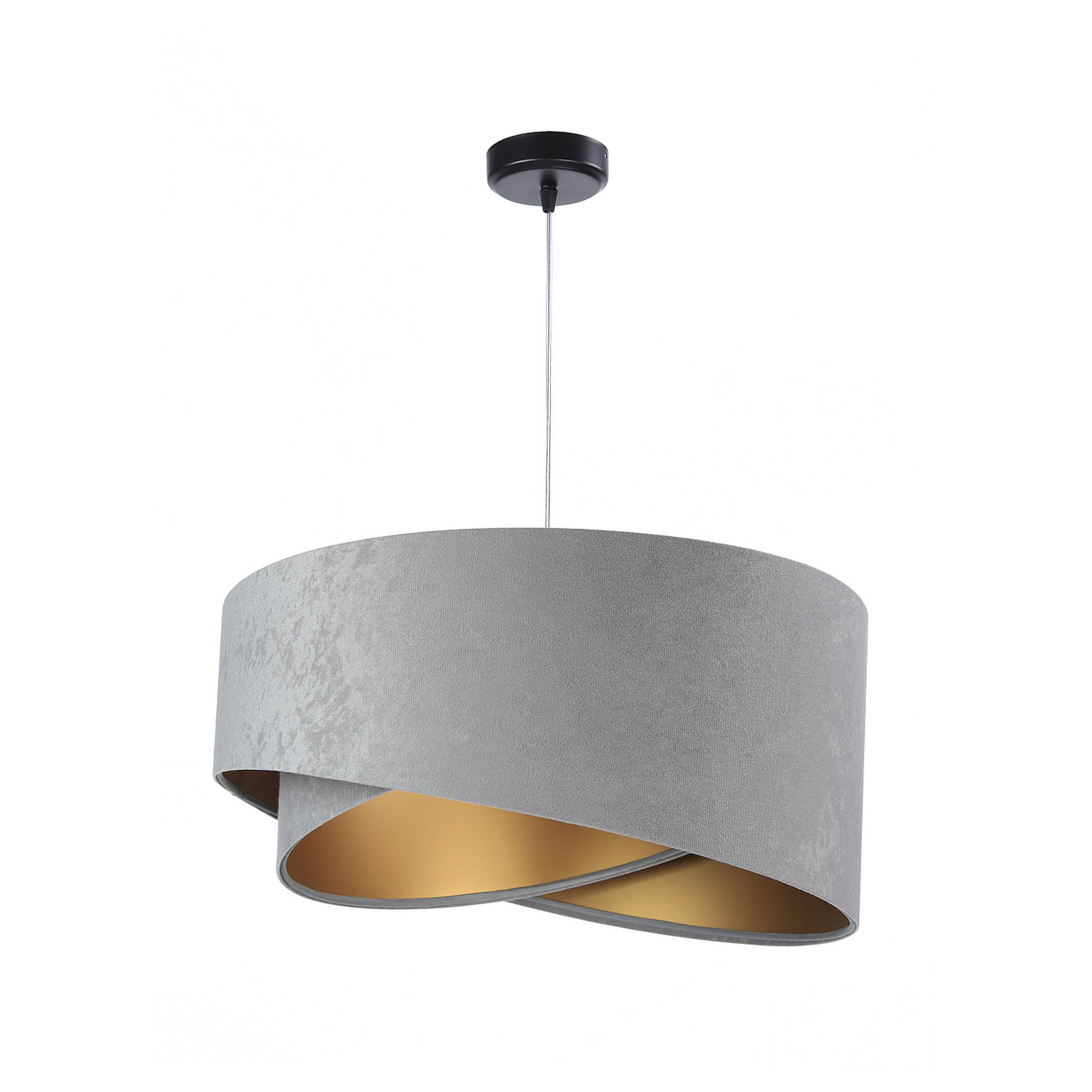 Vivien hanging light, two-coloured, grey/gold