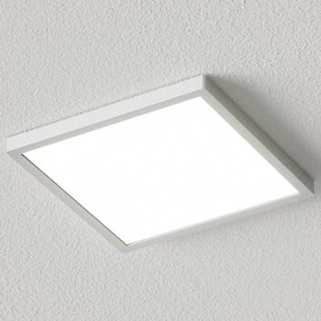 Lámpara LED de techo Solvie angular, plata