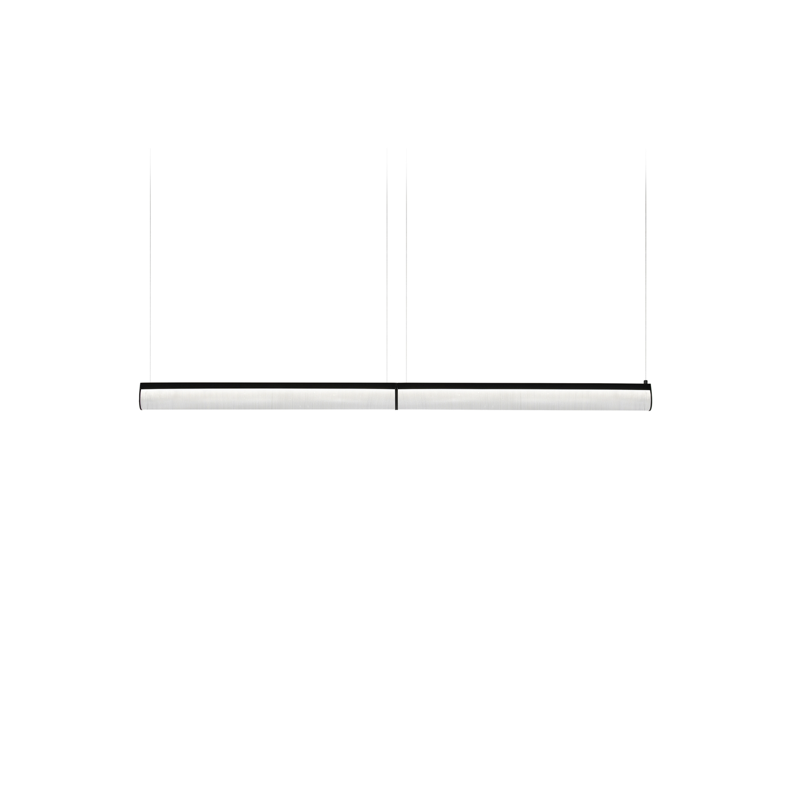 Slampa LED závesná lampa Modula Double, krištáľová, čierna