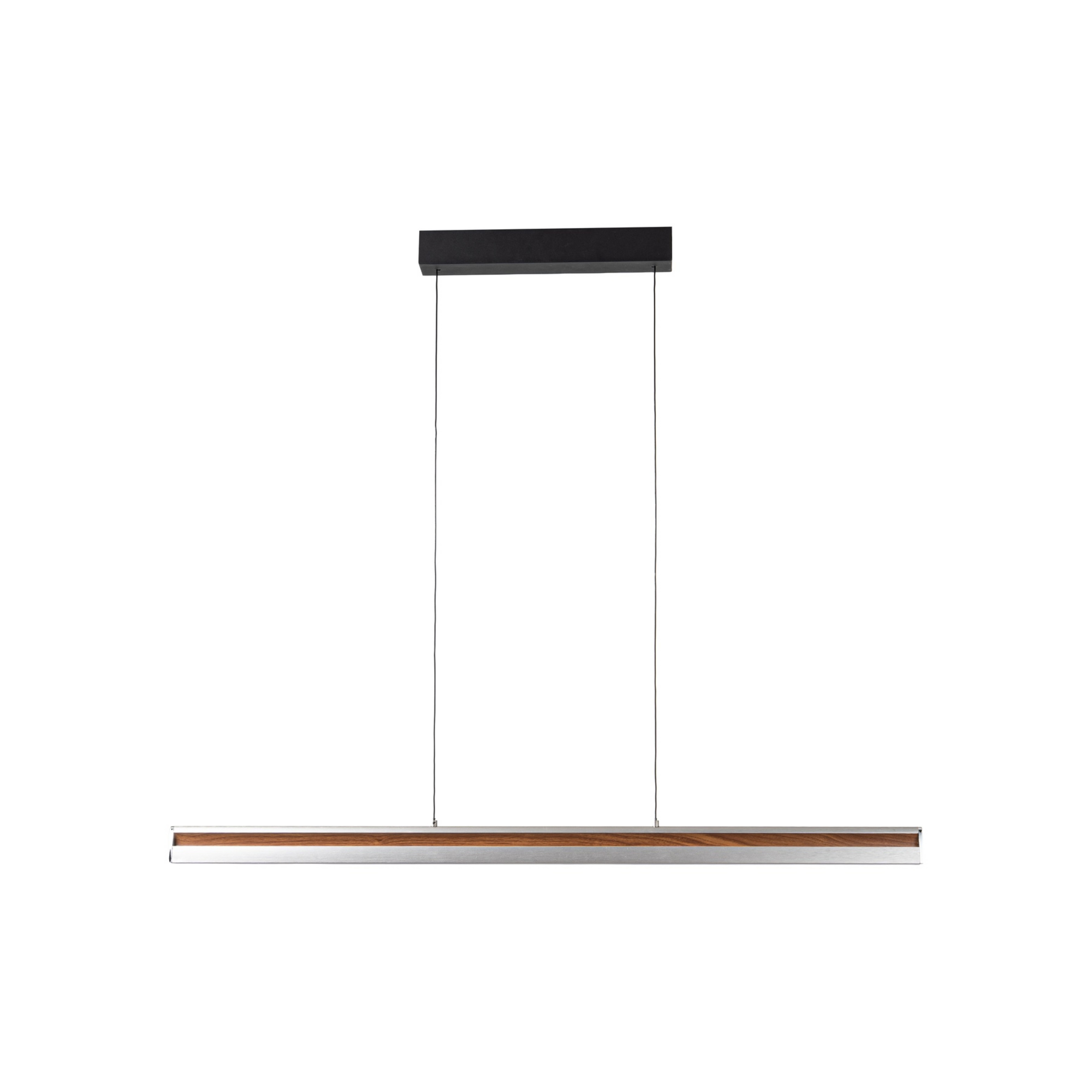 Lutana LED hanglamp 101 cm roségoud/hout - Lucande