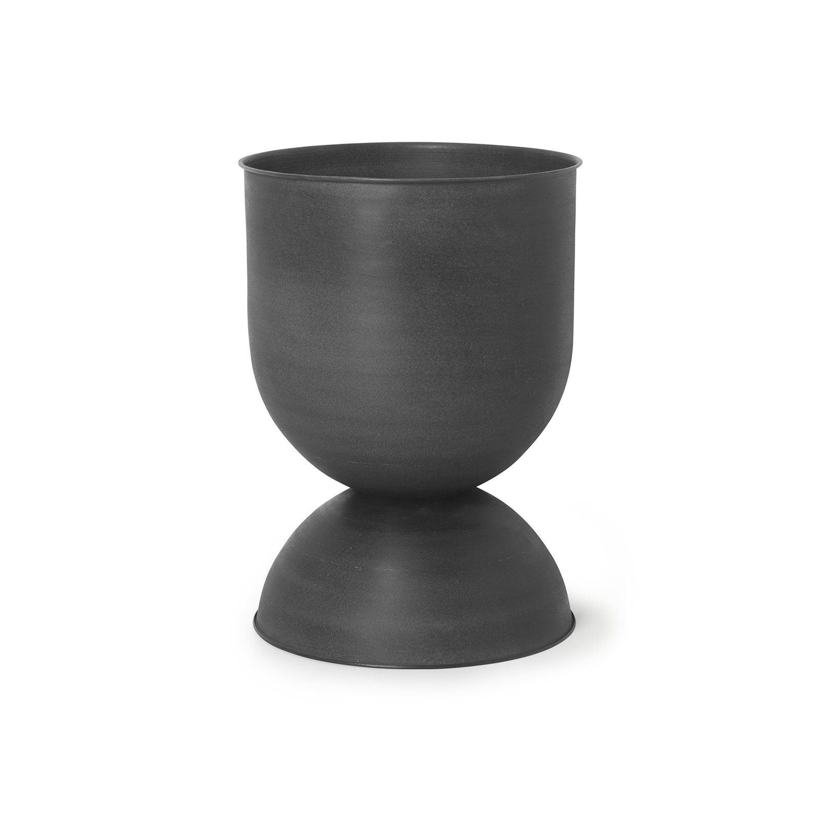 ferm LIVING Blumentopf Hourglass, schwarz, Ø 40 cm, wendbar