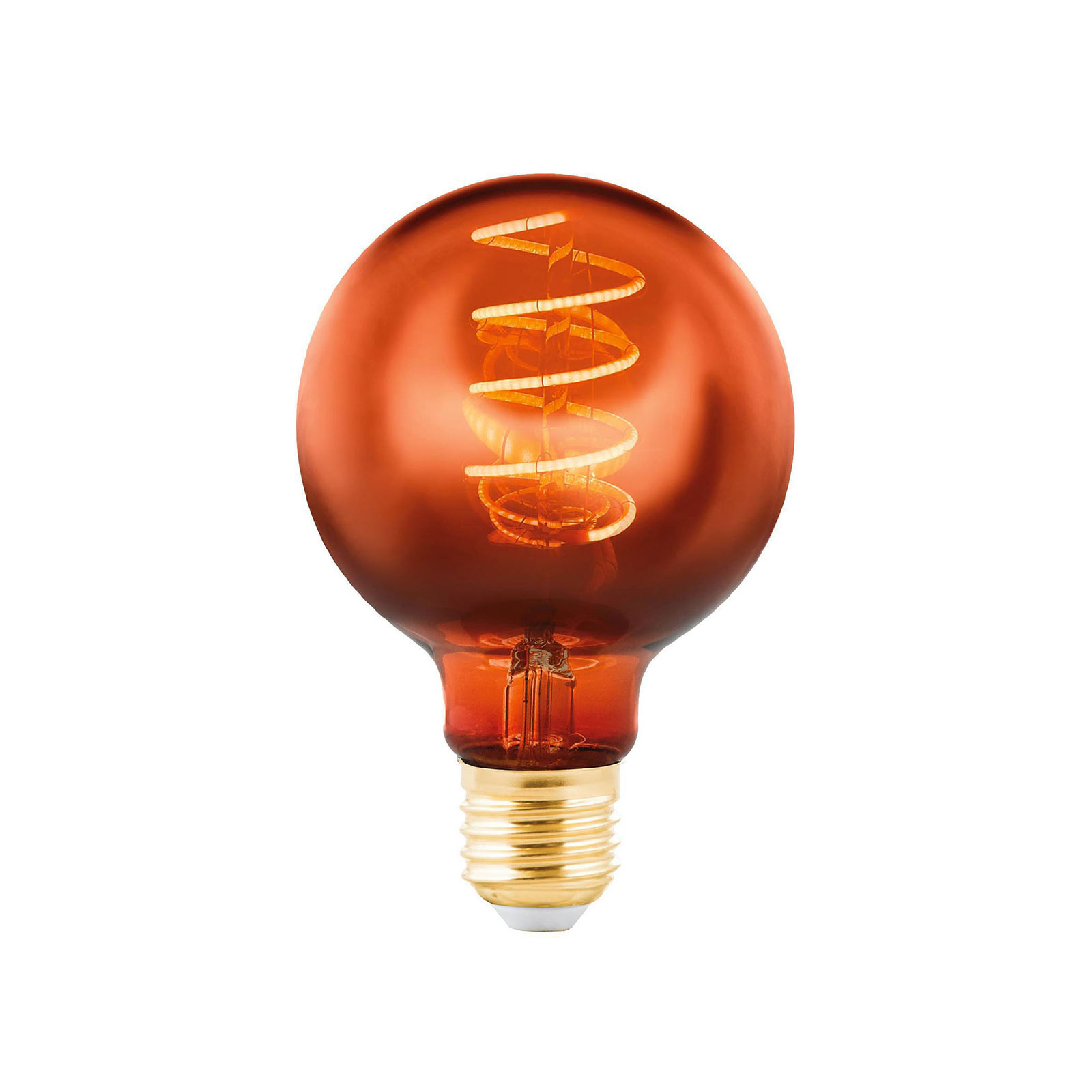 LED-Globelampe E27 4W kupfer bedampft