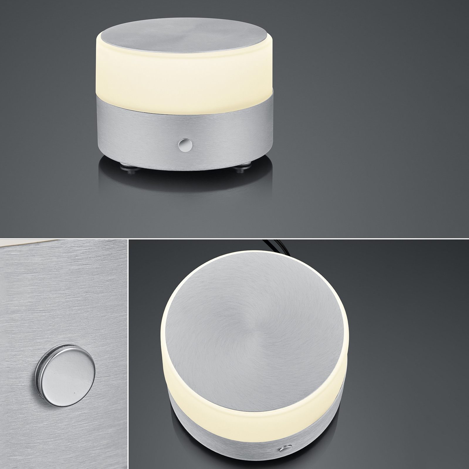 BANKAMP Button LED da tavolo alta 11cm alluminio