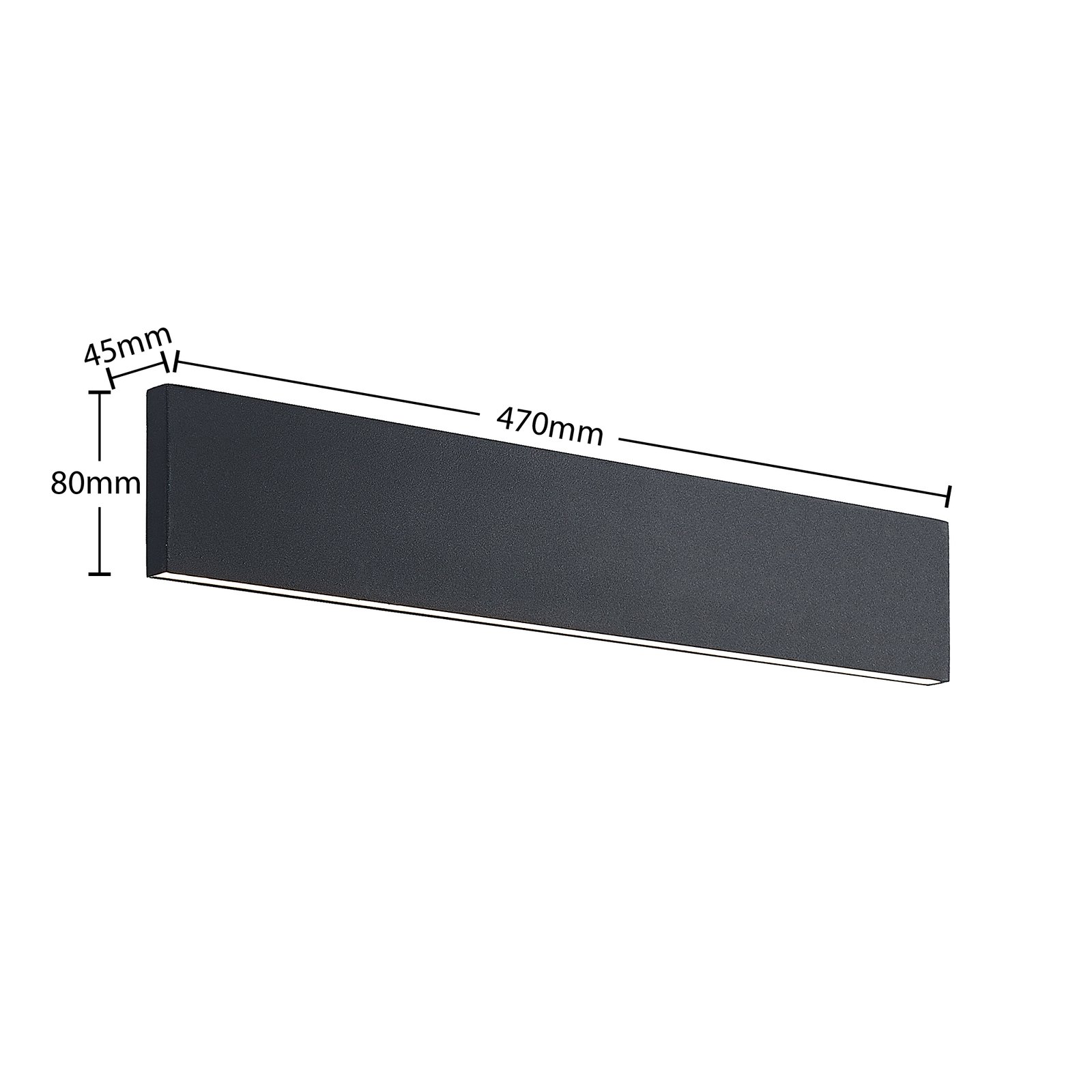 Ignazia LED Væglampe L47 Black - Lindby
