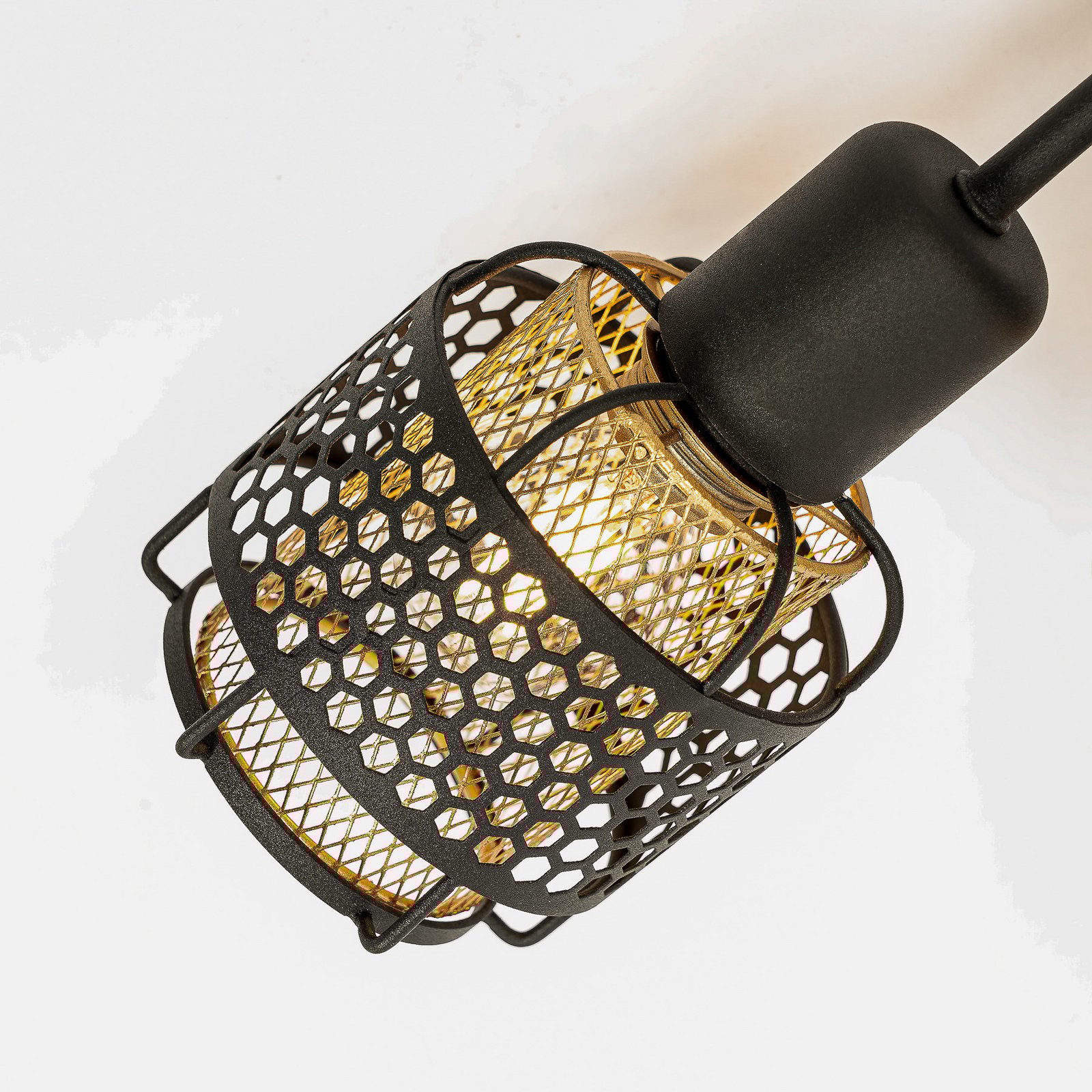 Eudoria 5 Round Stropní Lampa Black/Gold - Lindby