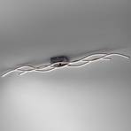 Wave LED-taklampe svart 137,5 cm