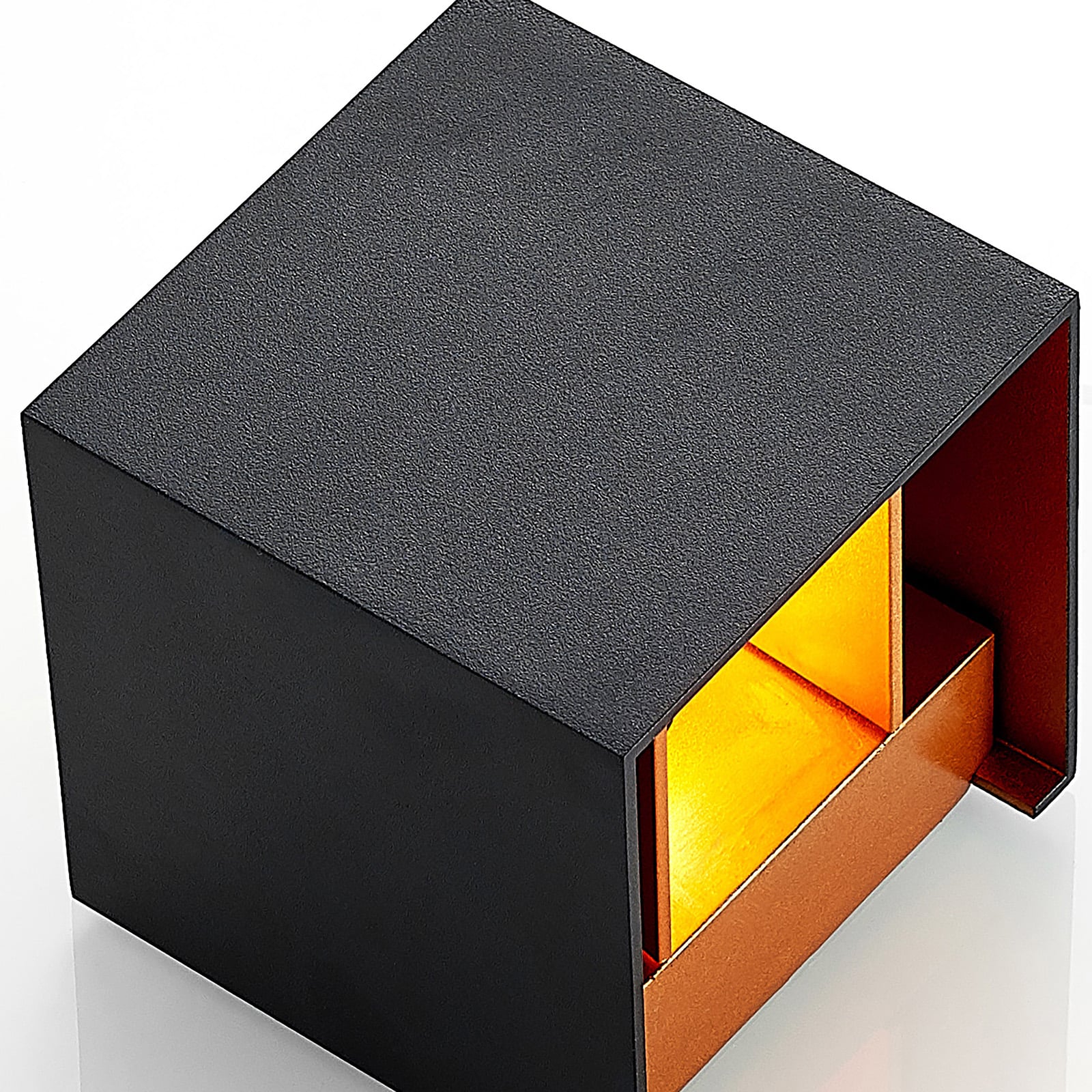ELC Jördis vägglampa, G9, kantig, svart