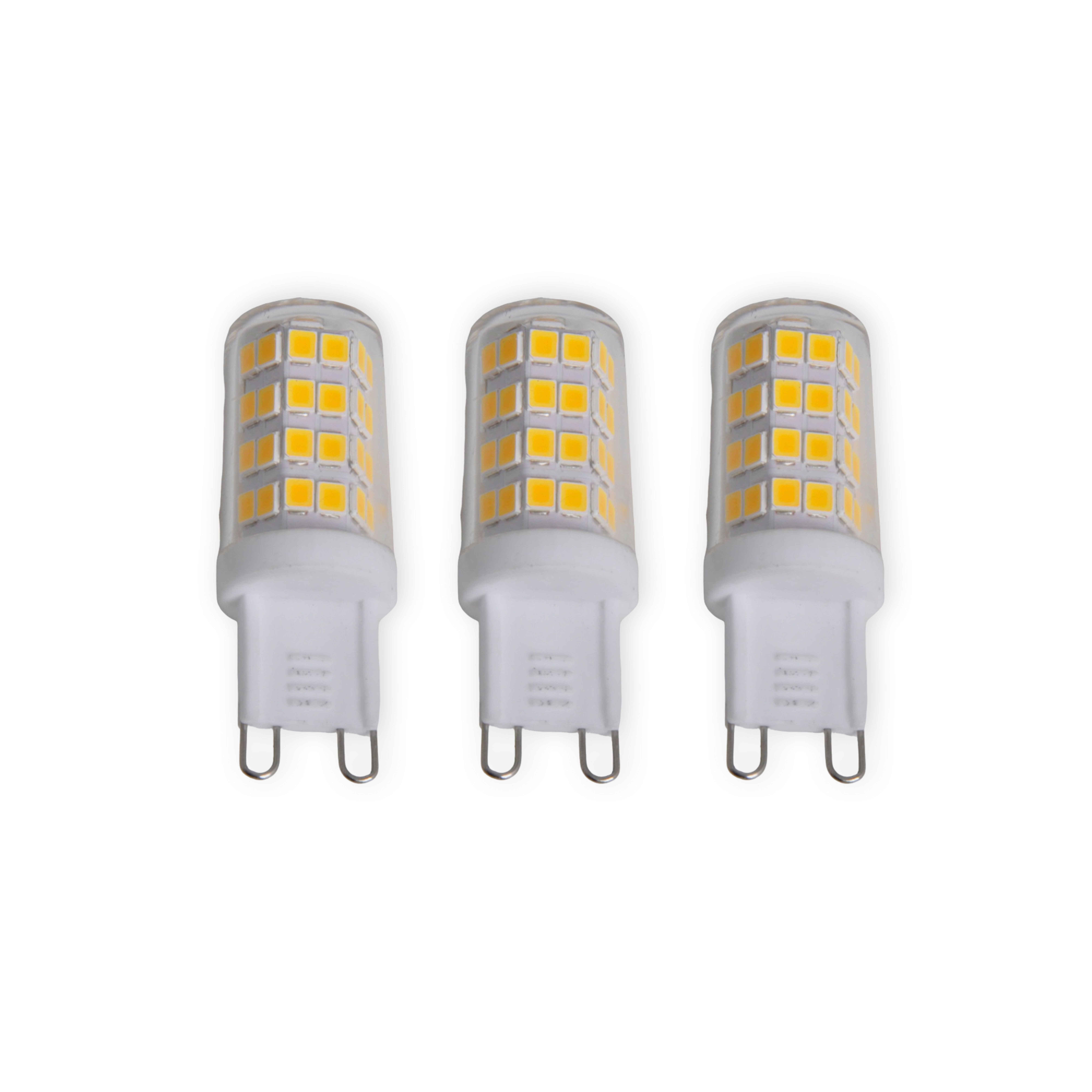 Lâmpada LED tipo caneta, conjunto de 3, G9, 3 W, transparente, 3 000 K - Lindby