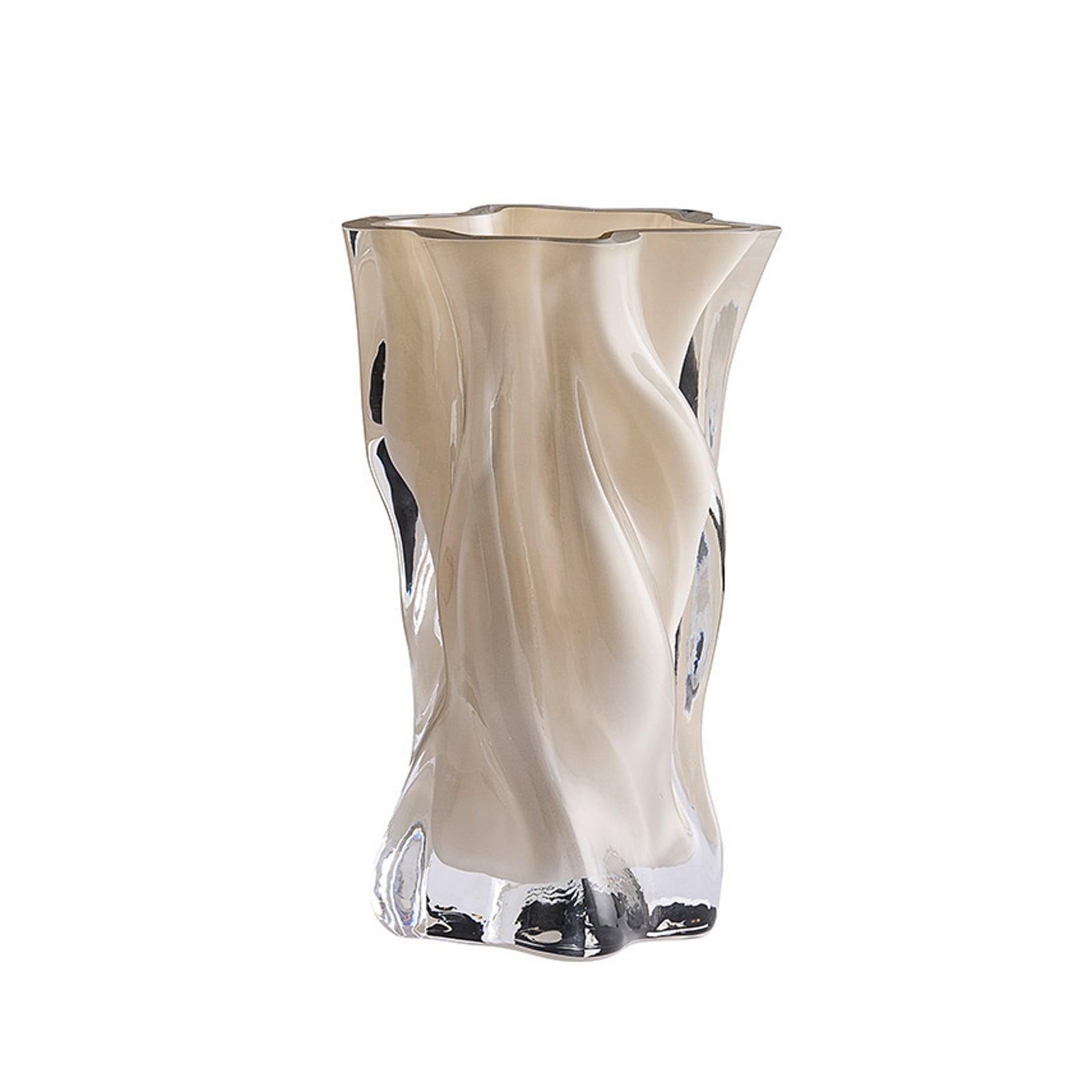 Vena Vase, cremefarvet, højde 25 cm, længde 15 cm, glas – AYTM Vena Vase, cremefarvet, højde 25 cm, længde 15 cm, glas – AYTM