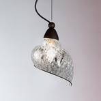 Chiocciola hængelampe med klar glasskærm