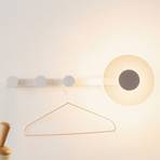 LED-Wandleuchte Venus mit Kleiderhaken, weiß