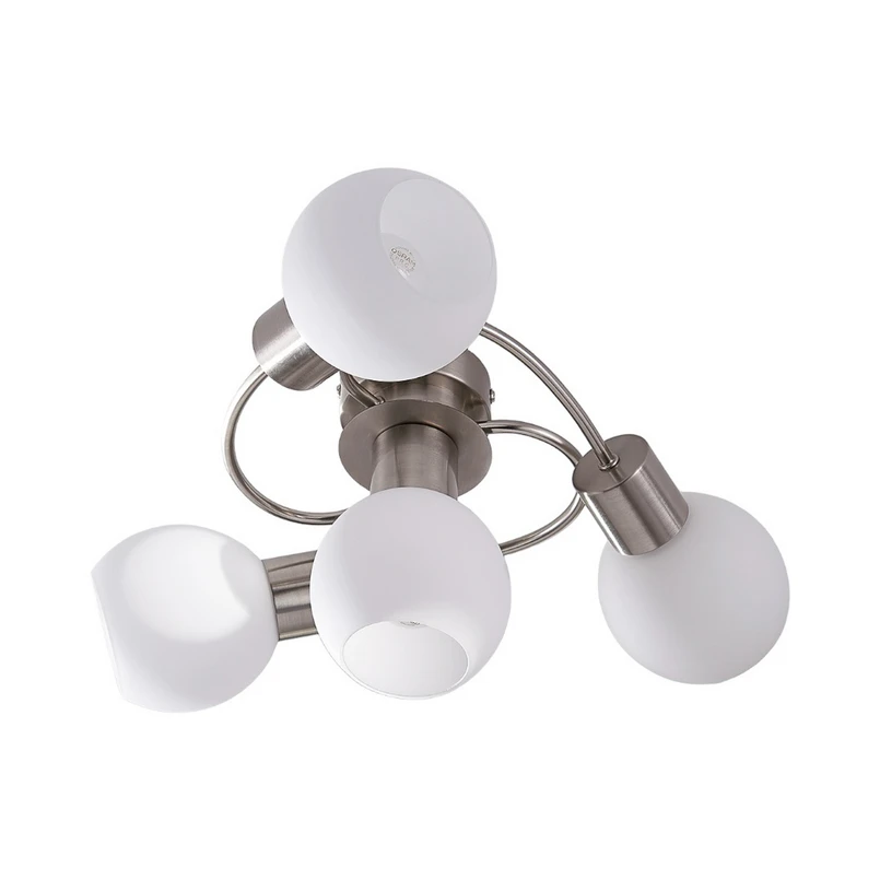 Lindby – Ciala 4 Deckenleuchte Nickel/Opal