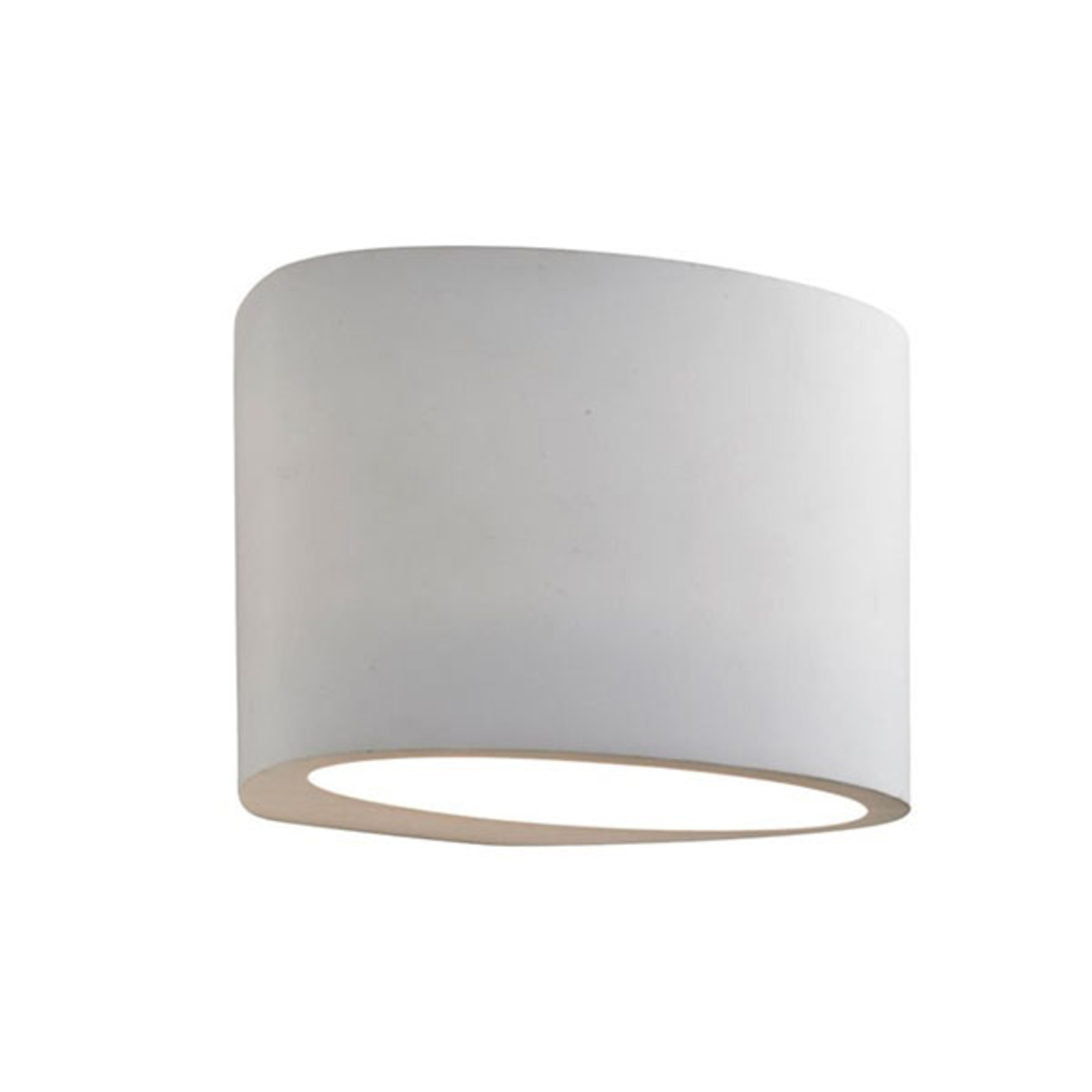 Searchlight 8436 Gypsum White Plaster Curved Cylinder Up & Down Wall Light