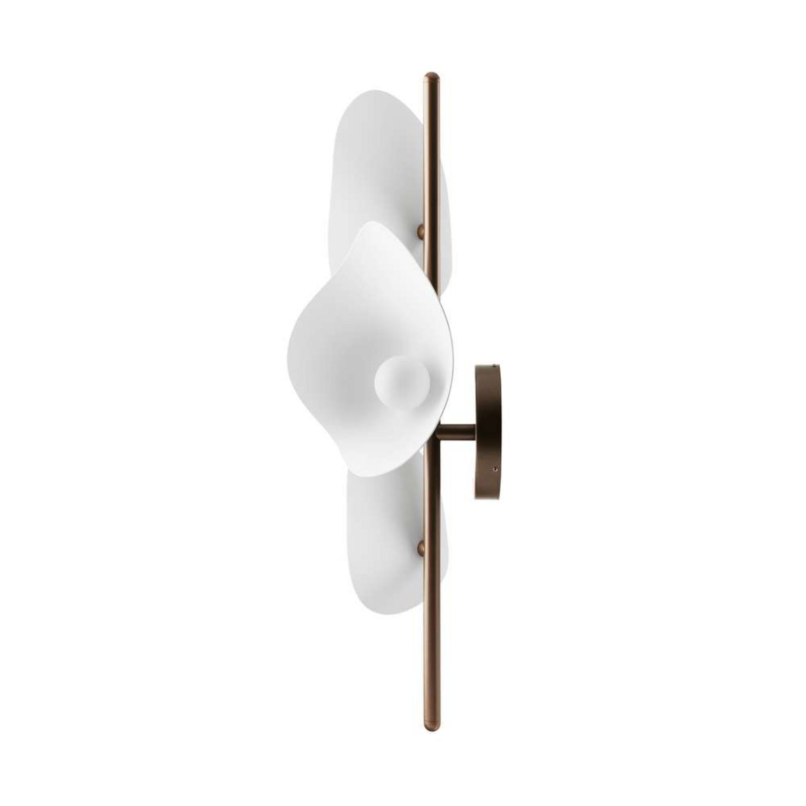 Nuura LED wall lamp Florii 3, height 23 cm, dark bronze/white