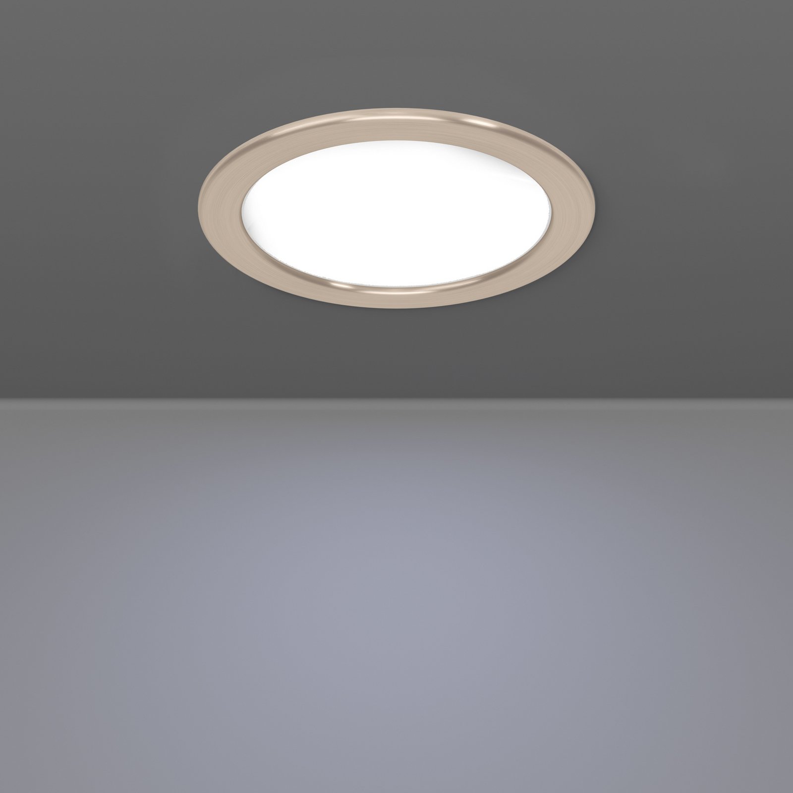 EGLO connect Smart-LED-Einbauleuchte Fueva 6-Z, grau, Ø 16cm