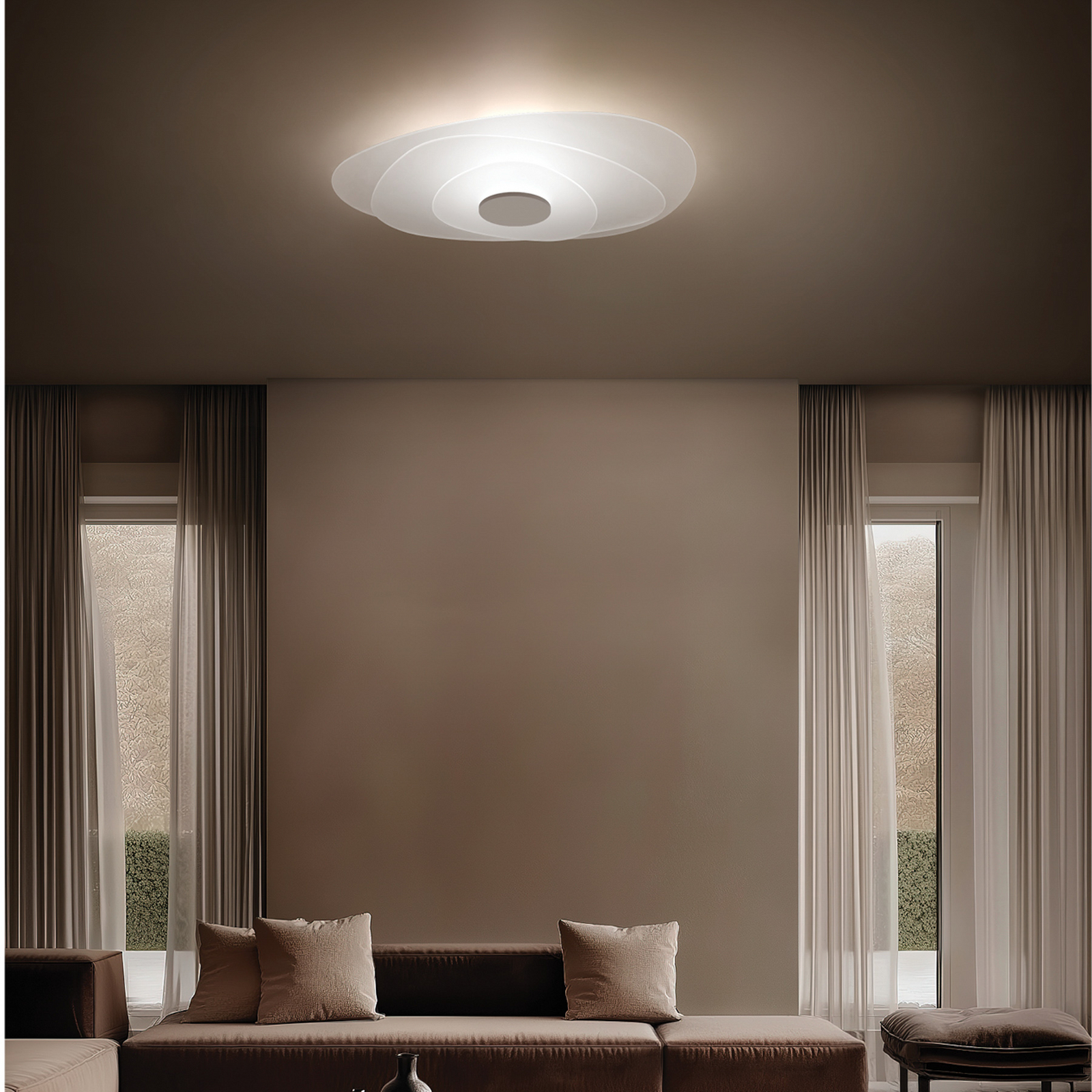 LED plafondlamp Joint_S, wit, metaal, 71 cm