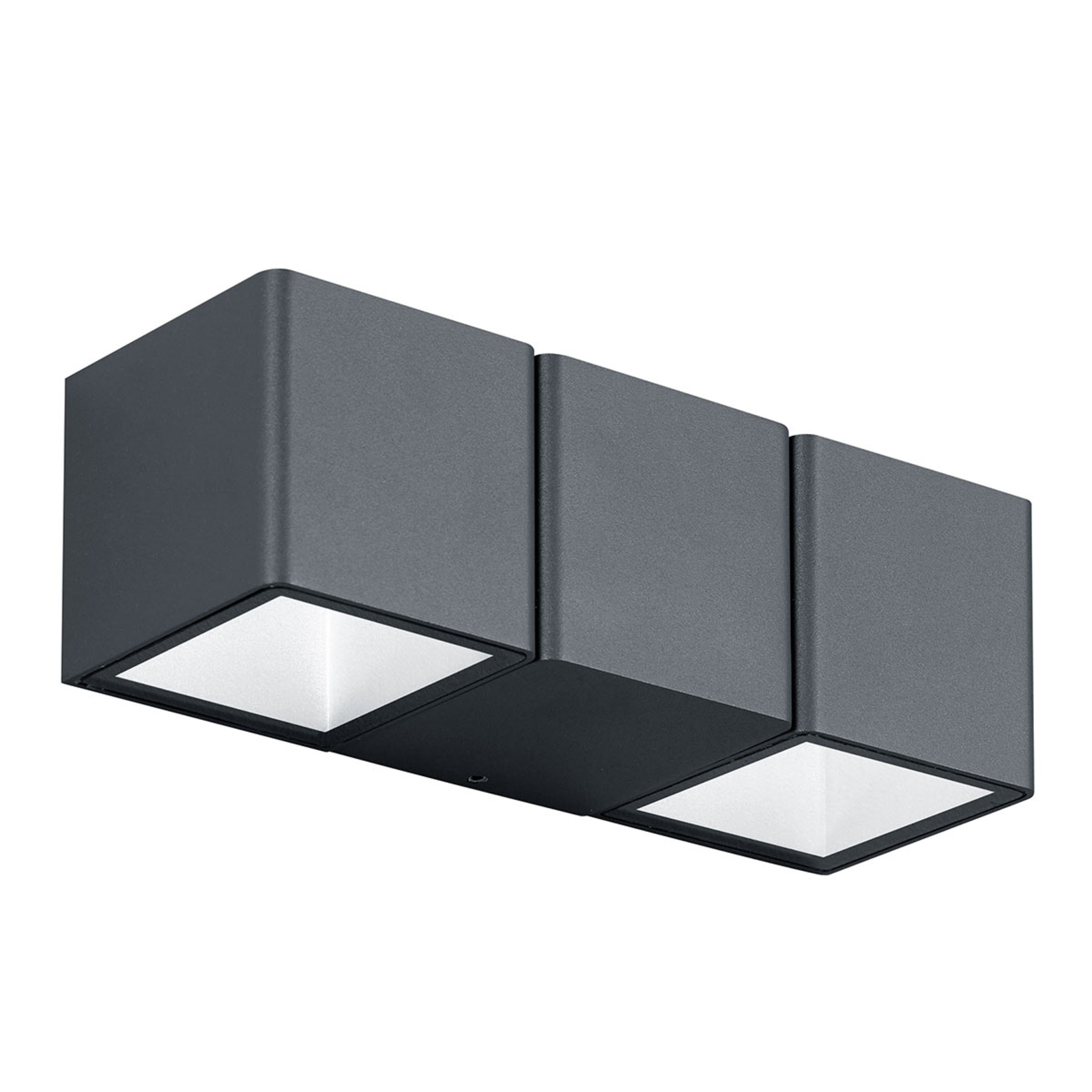 B-Leuchten Tessa outdoor wall light two-bulb, metal, 8 W, energy efficiency: A+, W: 22.5 cm, H: 7.5 cm