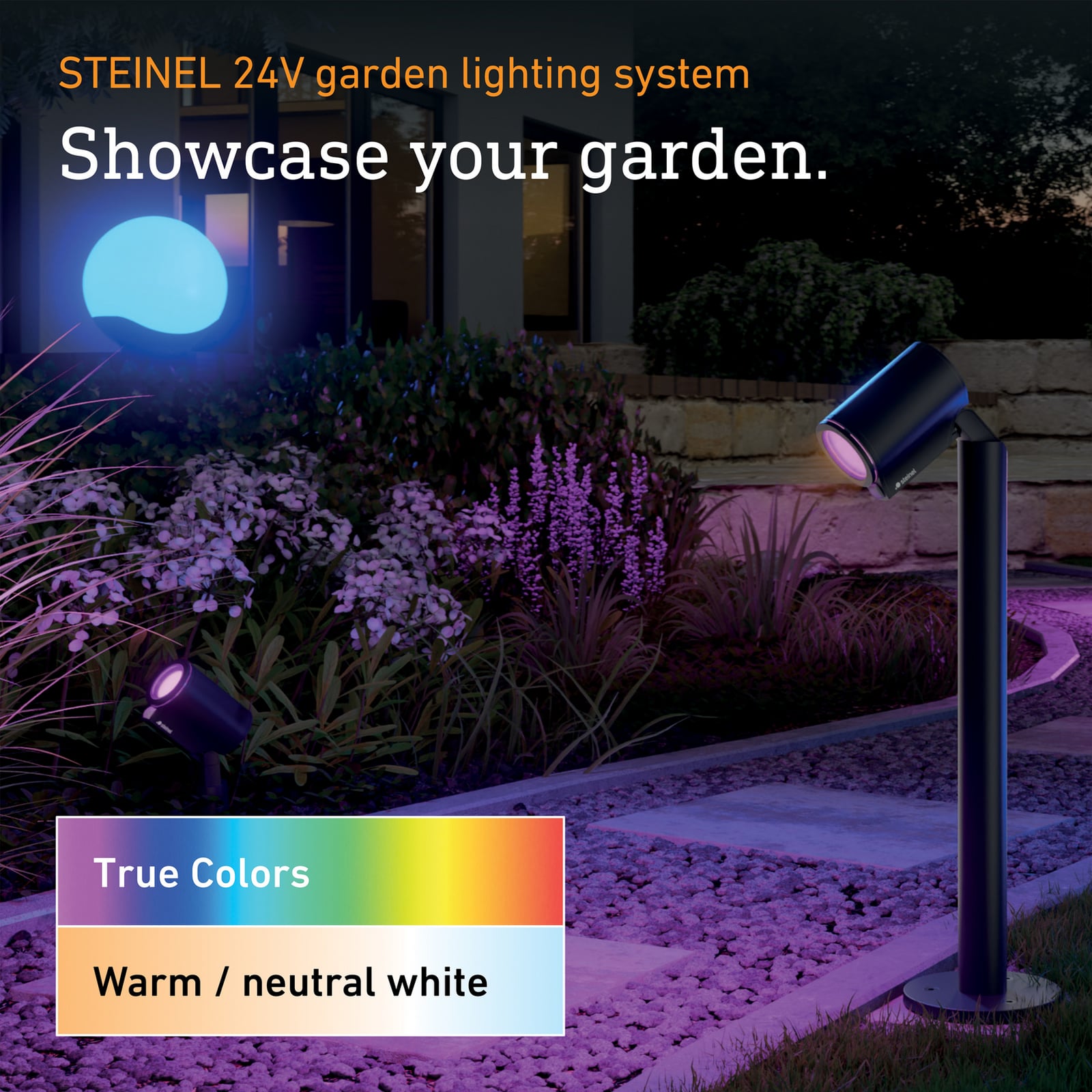 STEINEL LED tuinpadverlichting Stela C, 86 cm antraciet, IP65, RGBWW STEINEL LED tuinpadverlichting Stela C, 86 cm antraciet, IP65, RGBWW