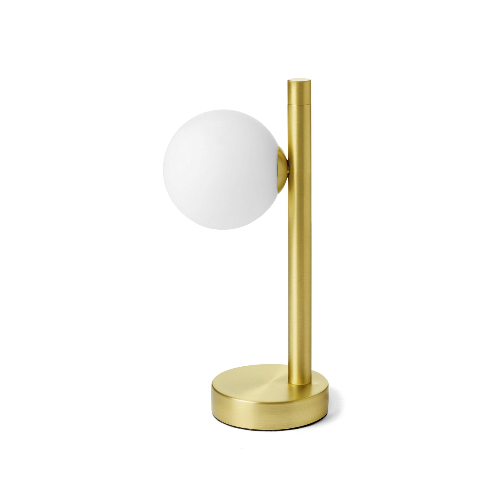 Pomi tafellamp, 1-lamp, goud/wit, glas, hoogte 28 cm