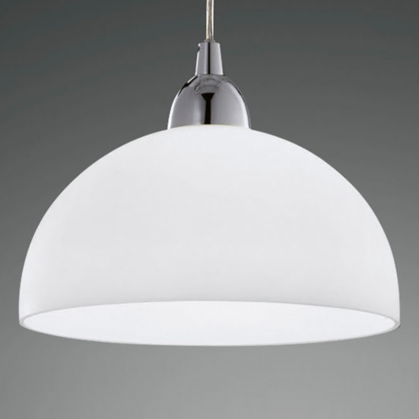 Fabas Luce Glass Nice pendant light, white, 26 cm, for Living / Dining Room, metal, glass, E27, 60 W, energy efficiency: A++