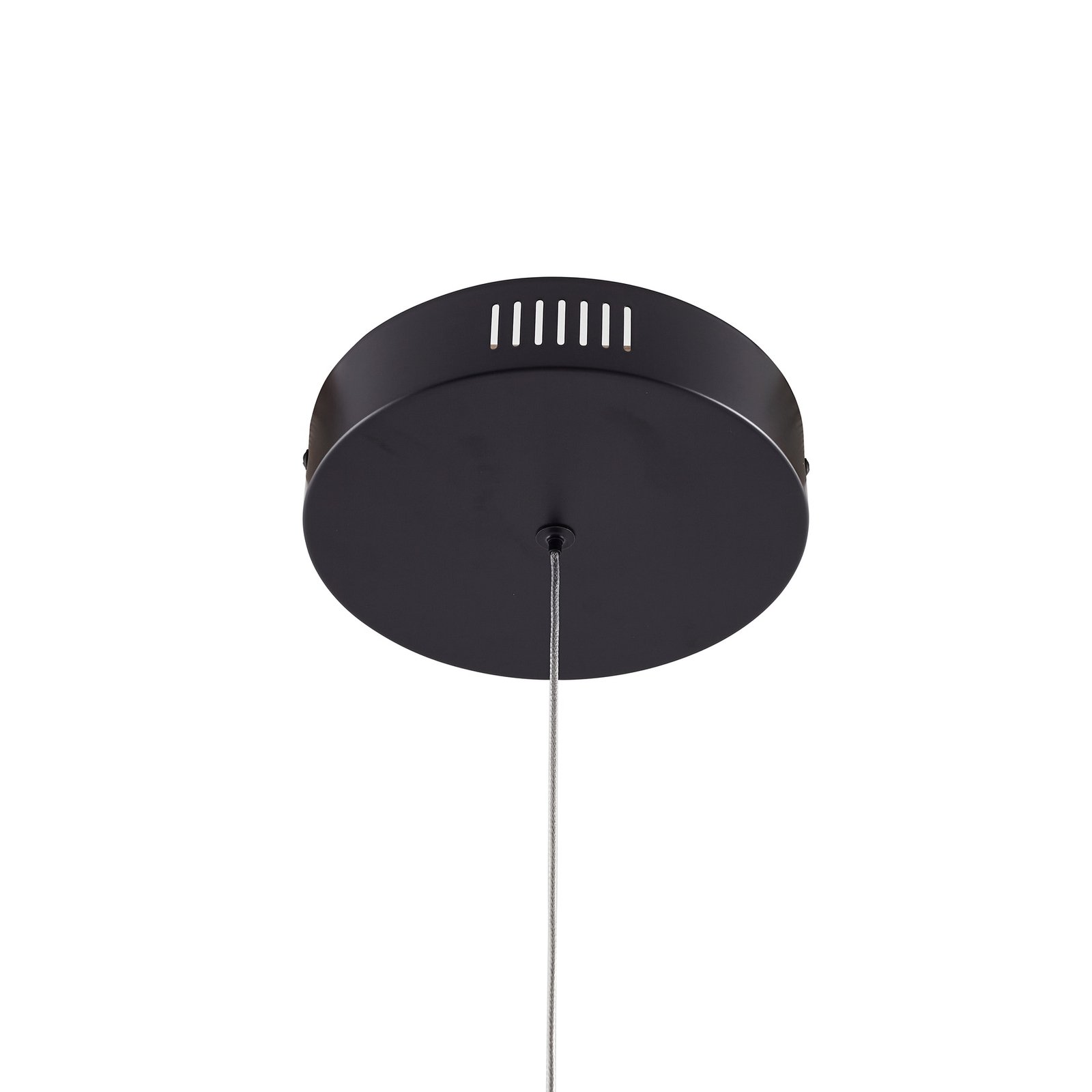 Lucande LED hanglamp Birger, Ø 39cm, zwart/goud