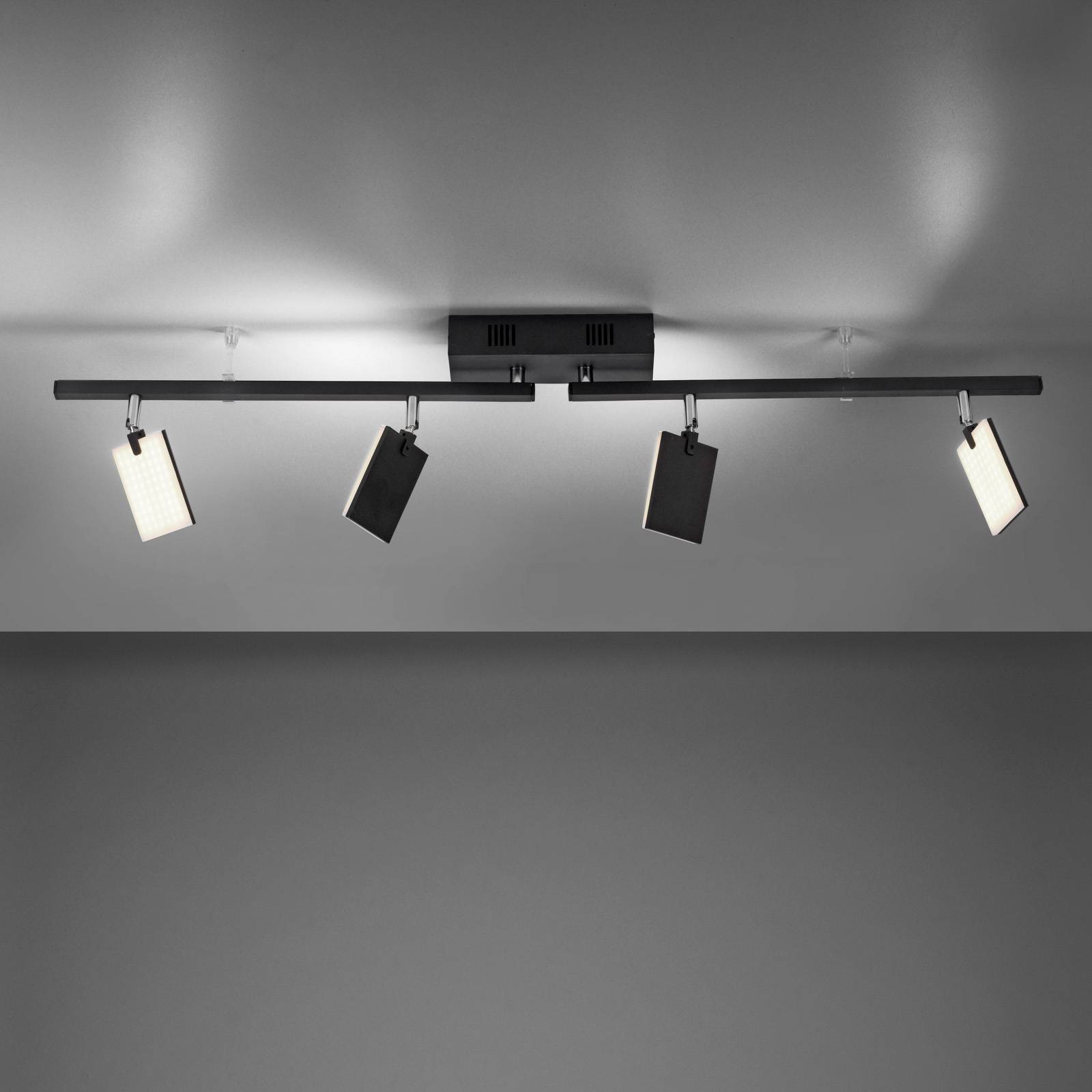 PURE Mira lampa sufitowa 4-pkt. pilot CCT czarna