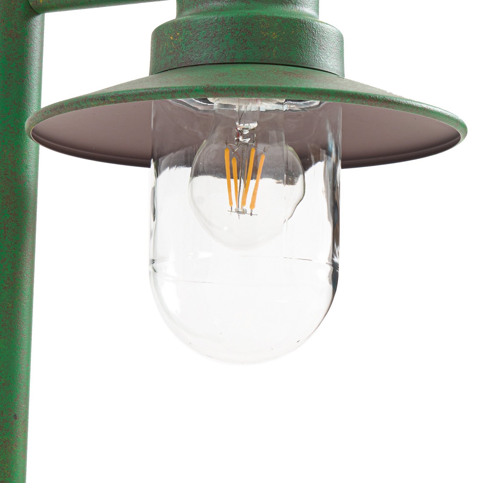 Lindby veilampe Eloretta, grønn, 60 cm, stål, IP44, E27