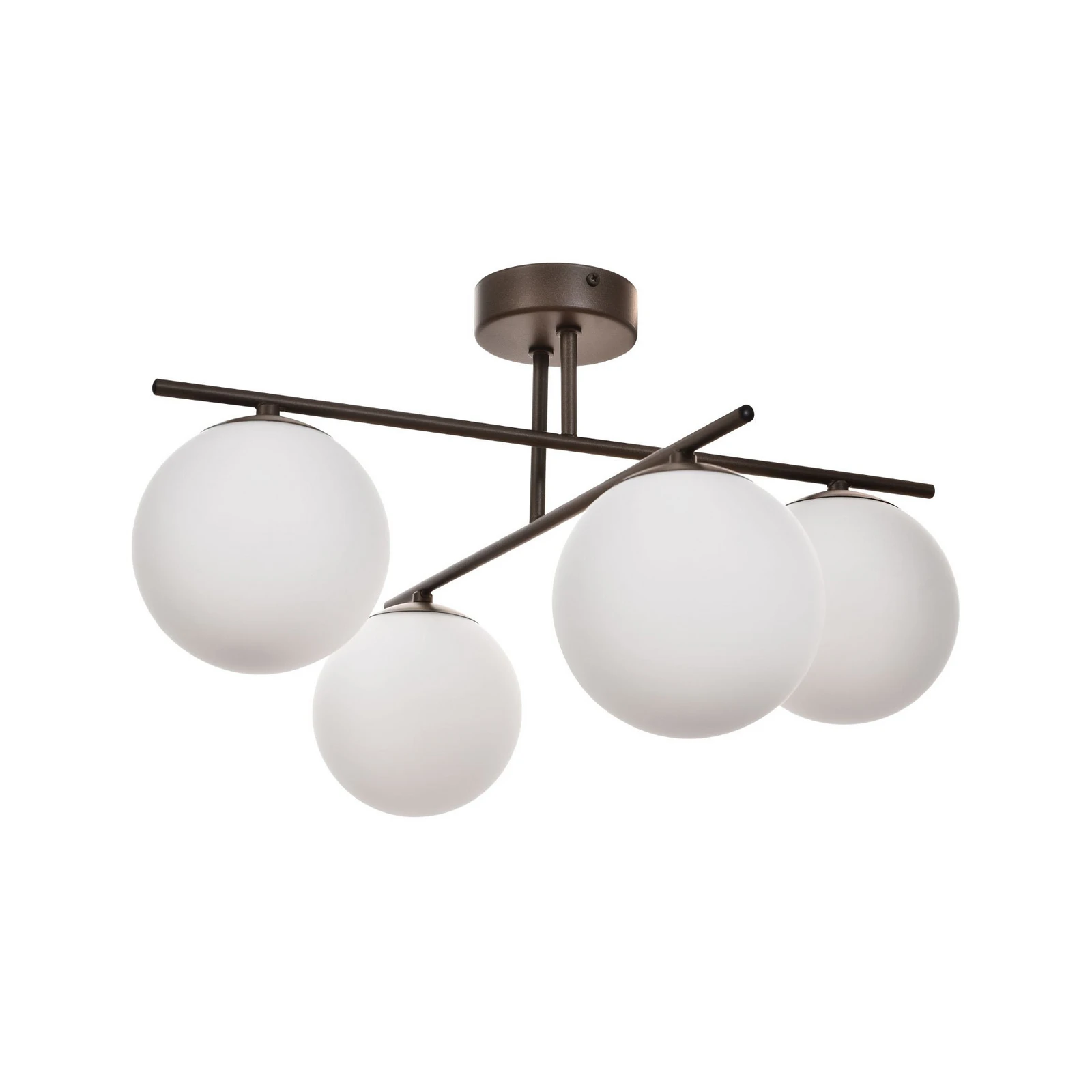 Aurora laevalgusti, pruun, Ø 50 cm, 4-valgusti, klaas, E14