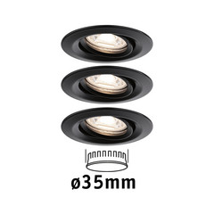Paulmann Nova Mini spot incasso 3x nero