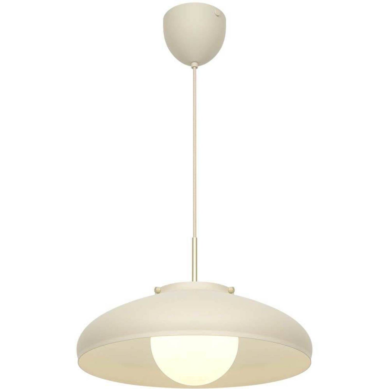 Lampa wisząca Latif, kolor beżowy, Ø 40 cm, mosiądz