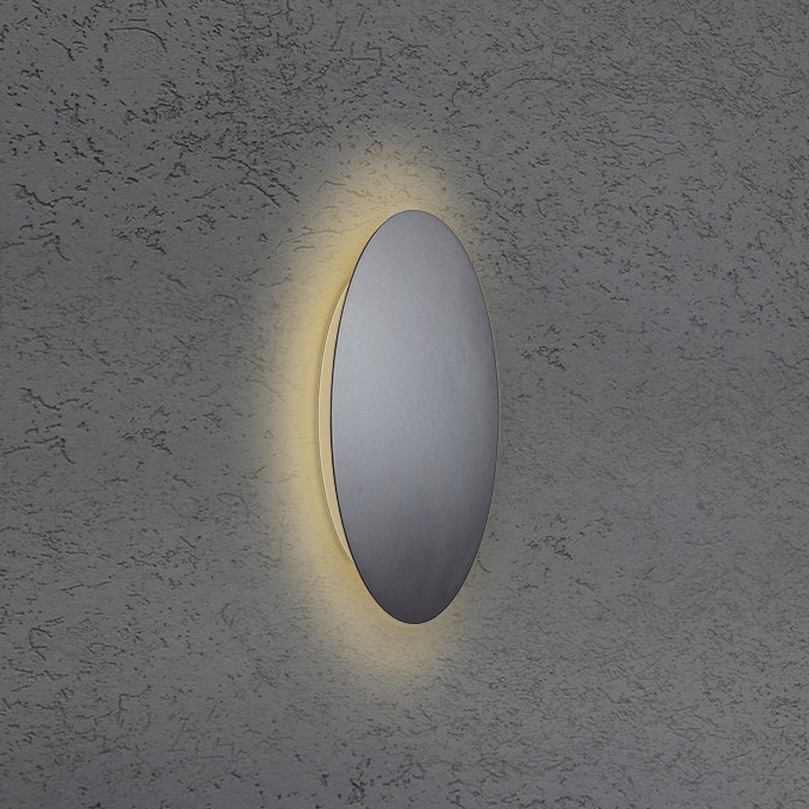 Escale Blade LED wall light, anthracite, Ø 18 cm