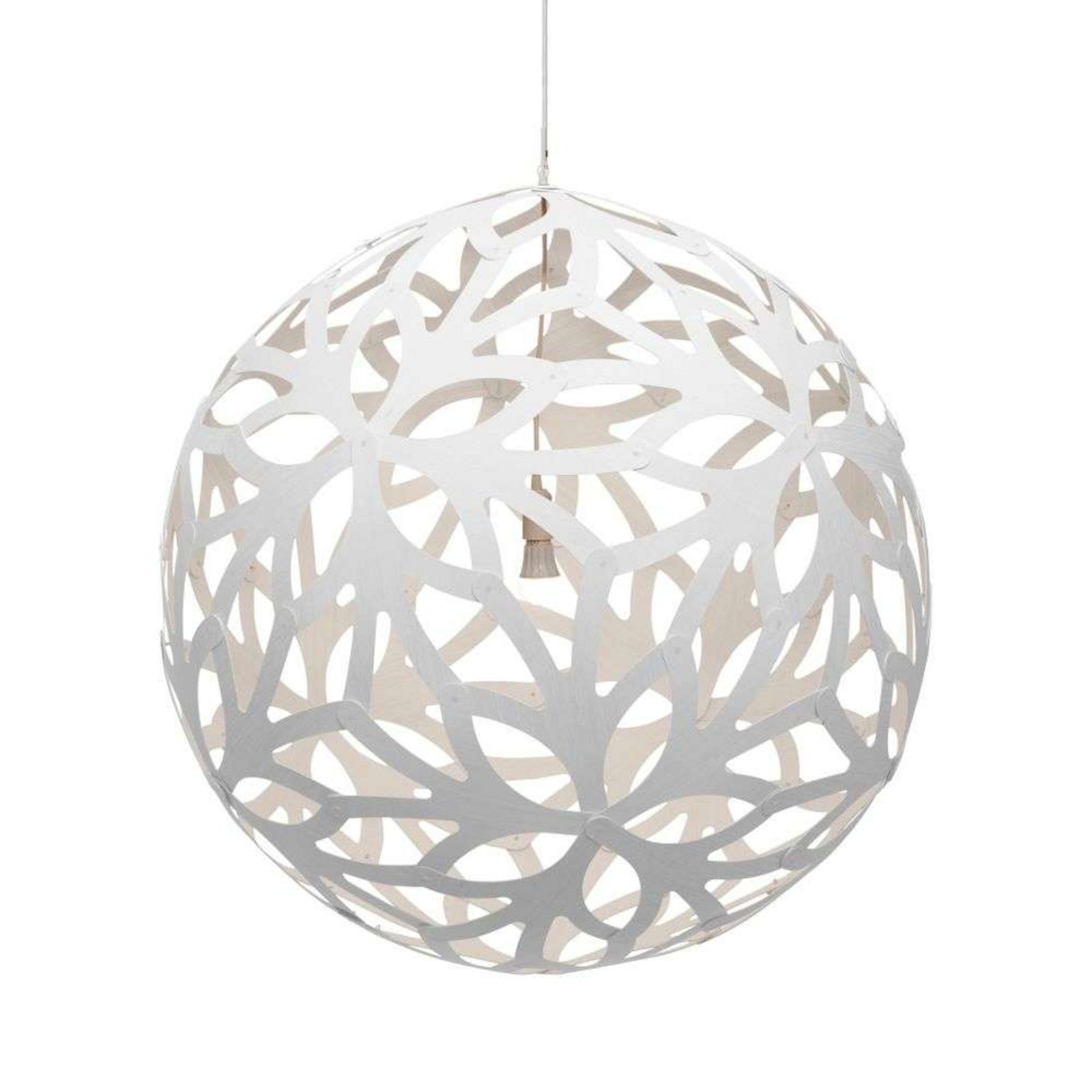 Floral Lampada a Sospensione Ø120 Bianco 2 Lati - David Trubridge