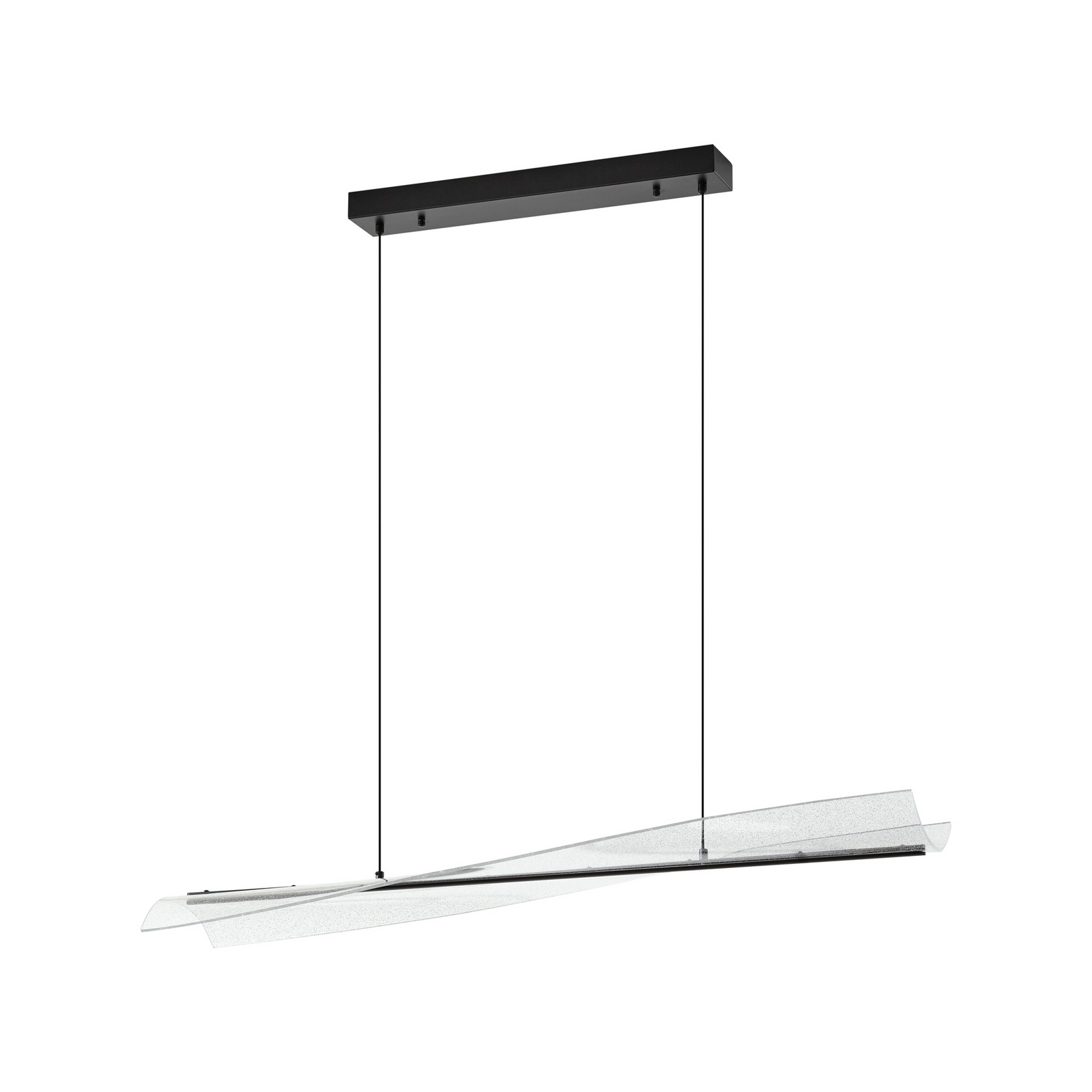 Lucande LED piekaramā lampa Vellia, melna, garums 112 cm, CCT