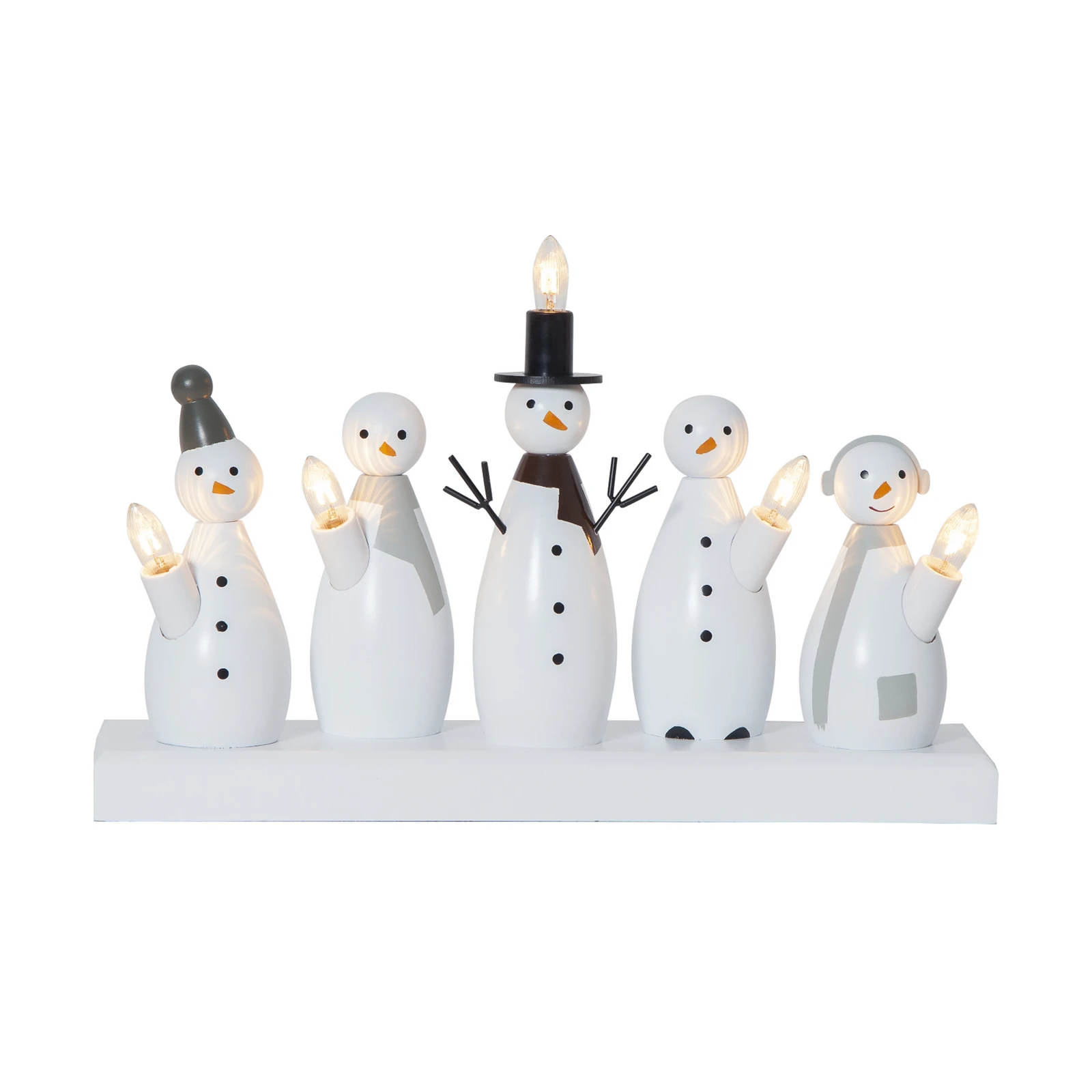 Candelabro Snowman, 5 luces