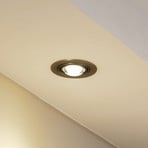 Lindby Einbauleuchte Jyla, nickel matt, Ø 13 cm, GX53