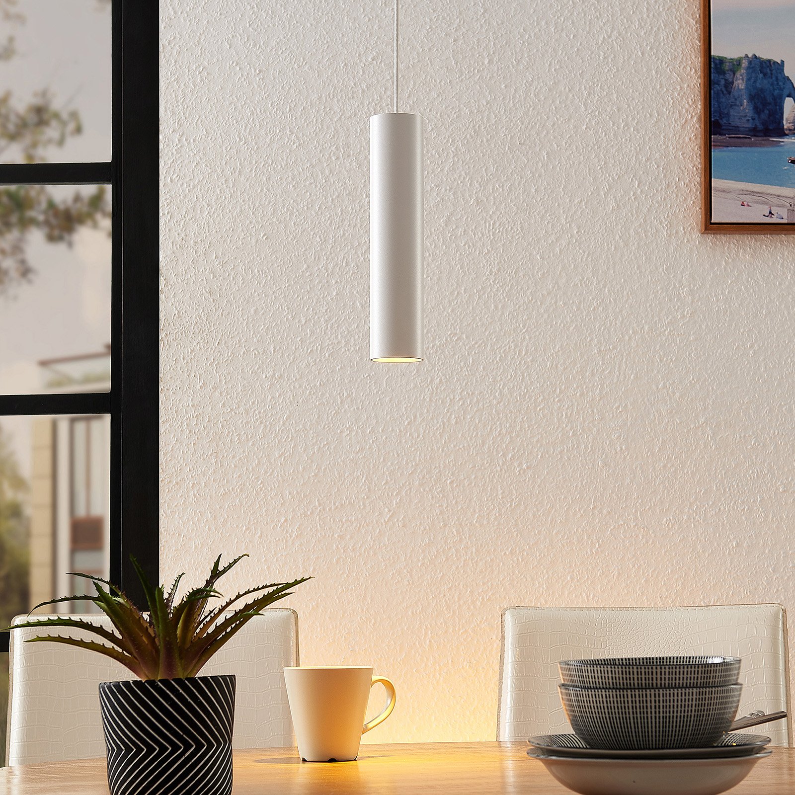 Arcchio Ejona függő lámpa, 27 cm magas, fehér