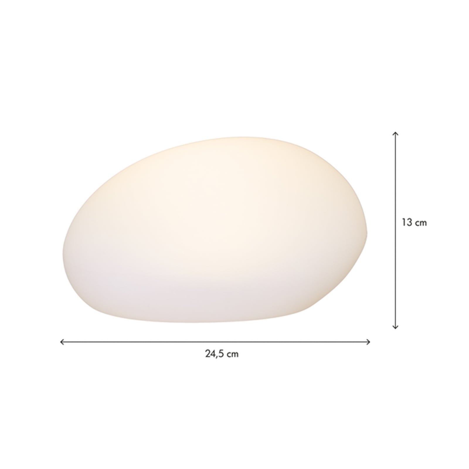 LED-solcellelampe GLOBY, hvit, 24,5 cm, plast, IP44