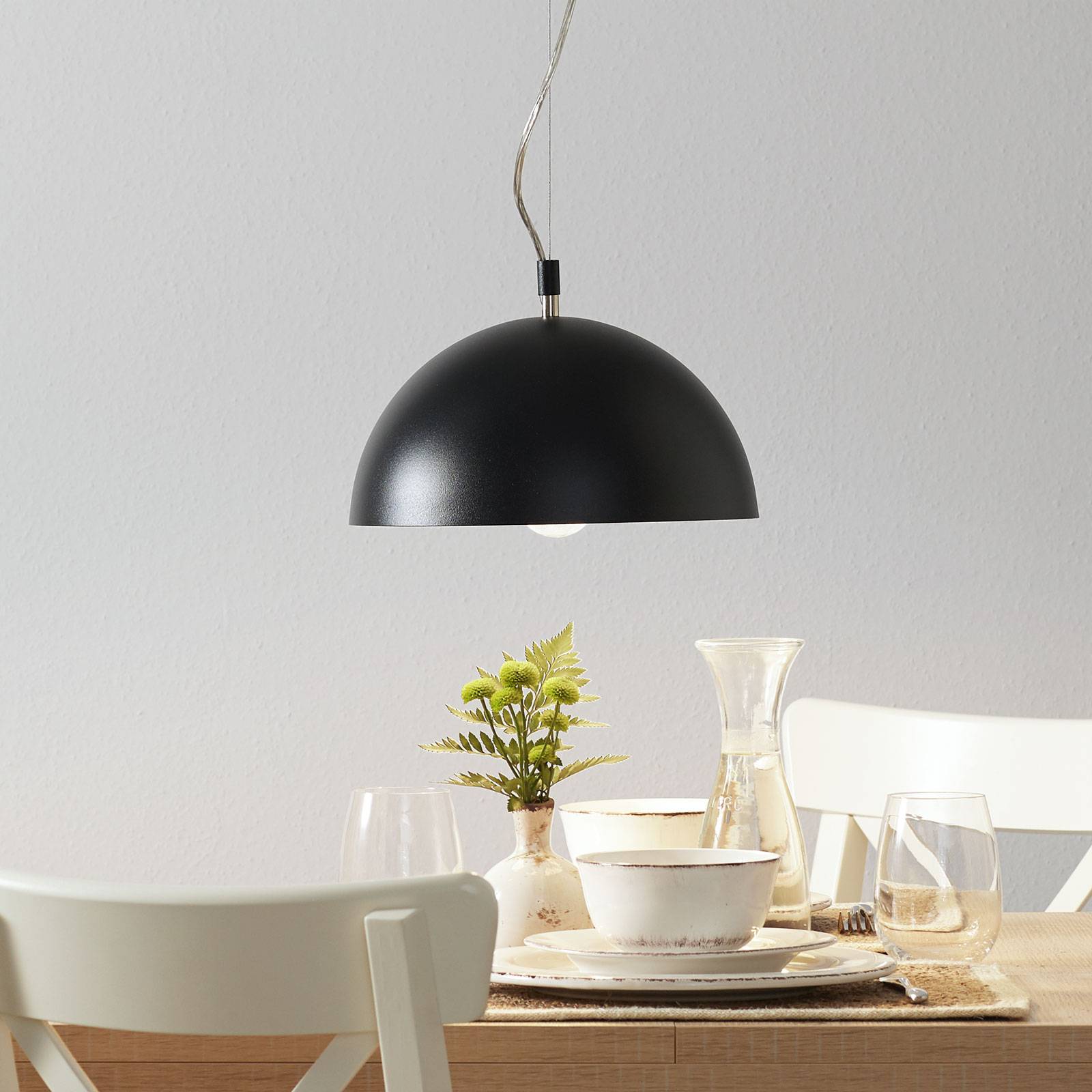 Lucande Lucande Maleo hanging light 30 cm black | Other metals