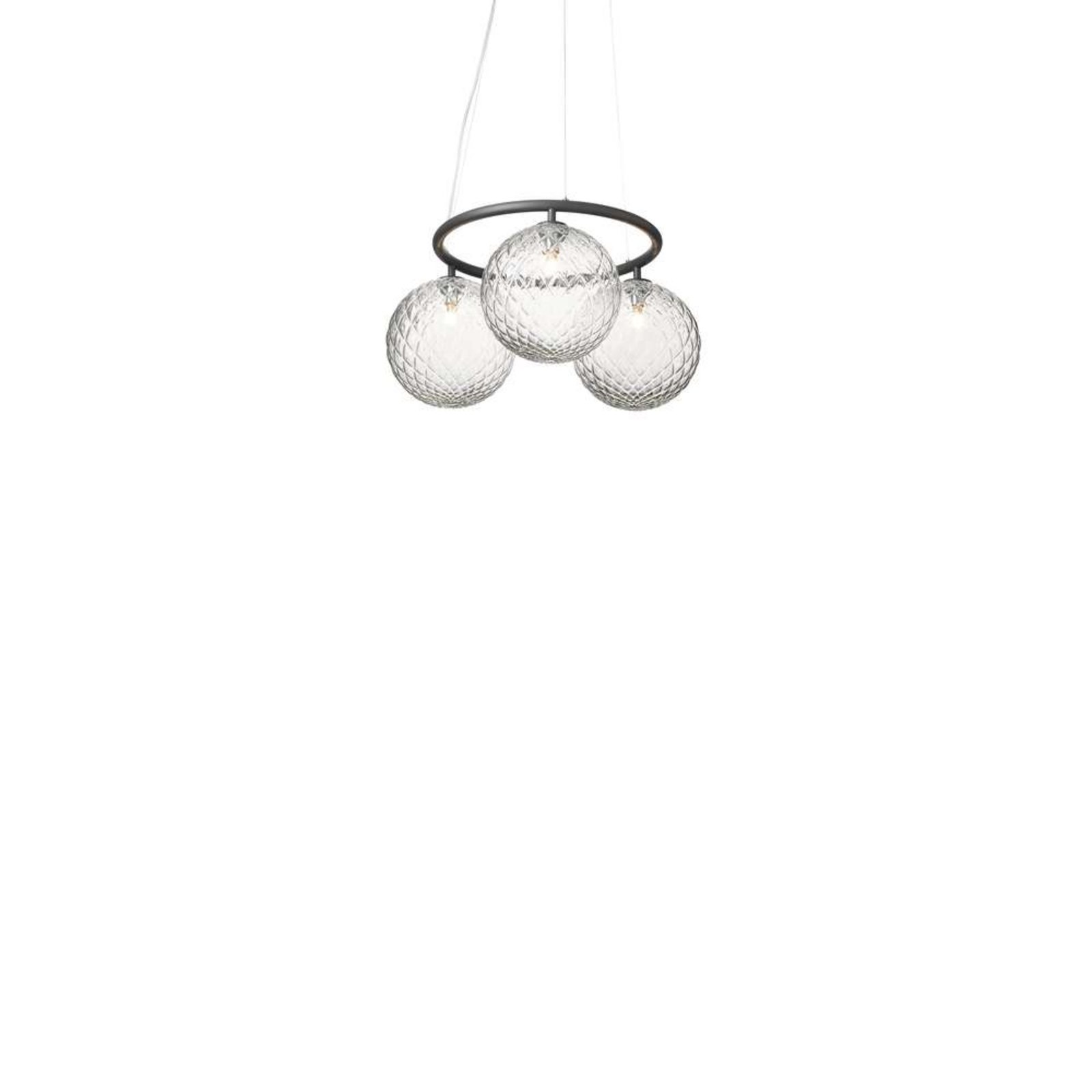 Miira 3 Circular Candelabro Rock Grey/Optic Clear - Nuura