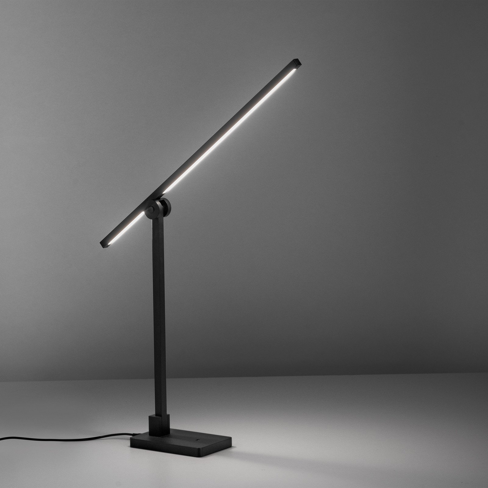 PURE Grafo lampă de masă LED cu dimmer cu senzor - Camera de zi / sufragerie - modern - negru alb - Metal
