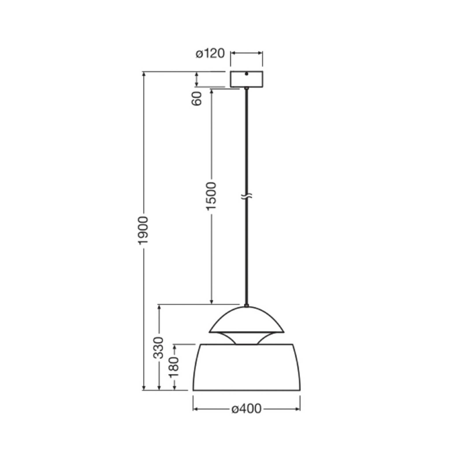 Żyrandol OSRAM Decor Hazel, beżowa, Ø 40 cm, metal, E27