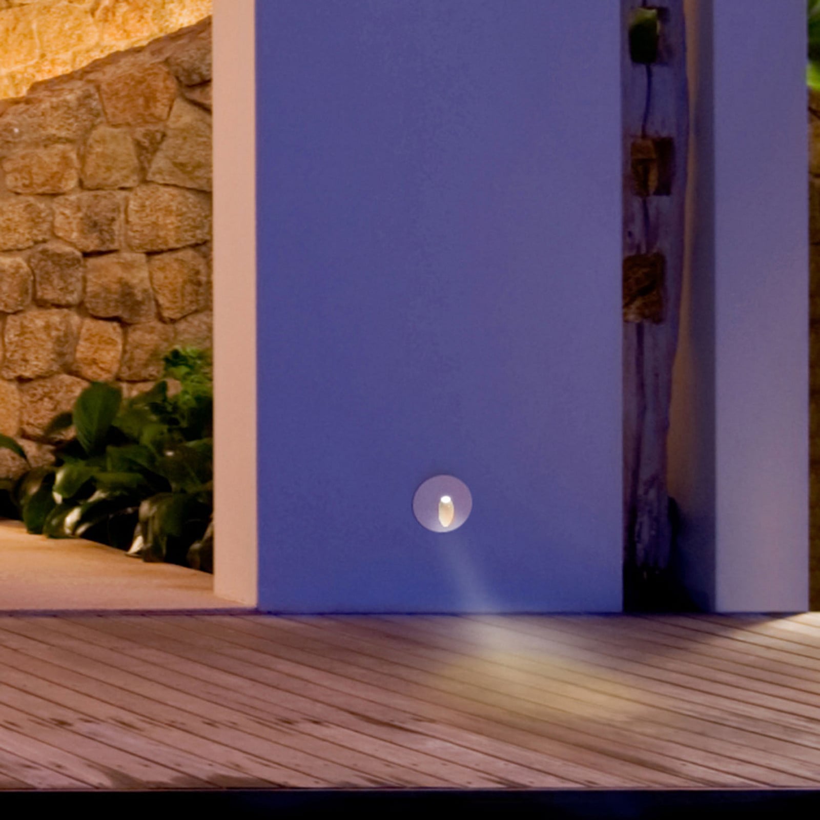 Mantra Iluminación LED ugradbena svjetiljka Aspen IP65, okrugla, bijela - Moderan - Metal