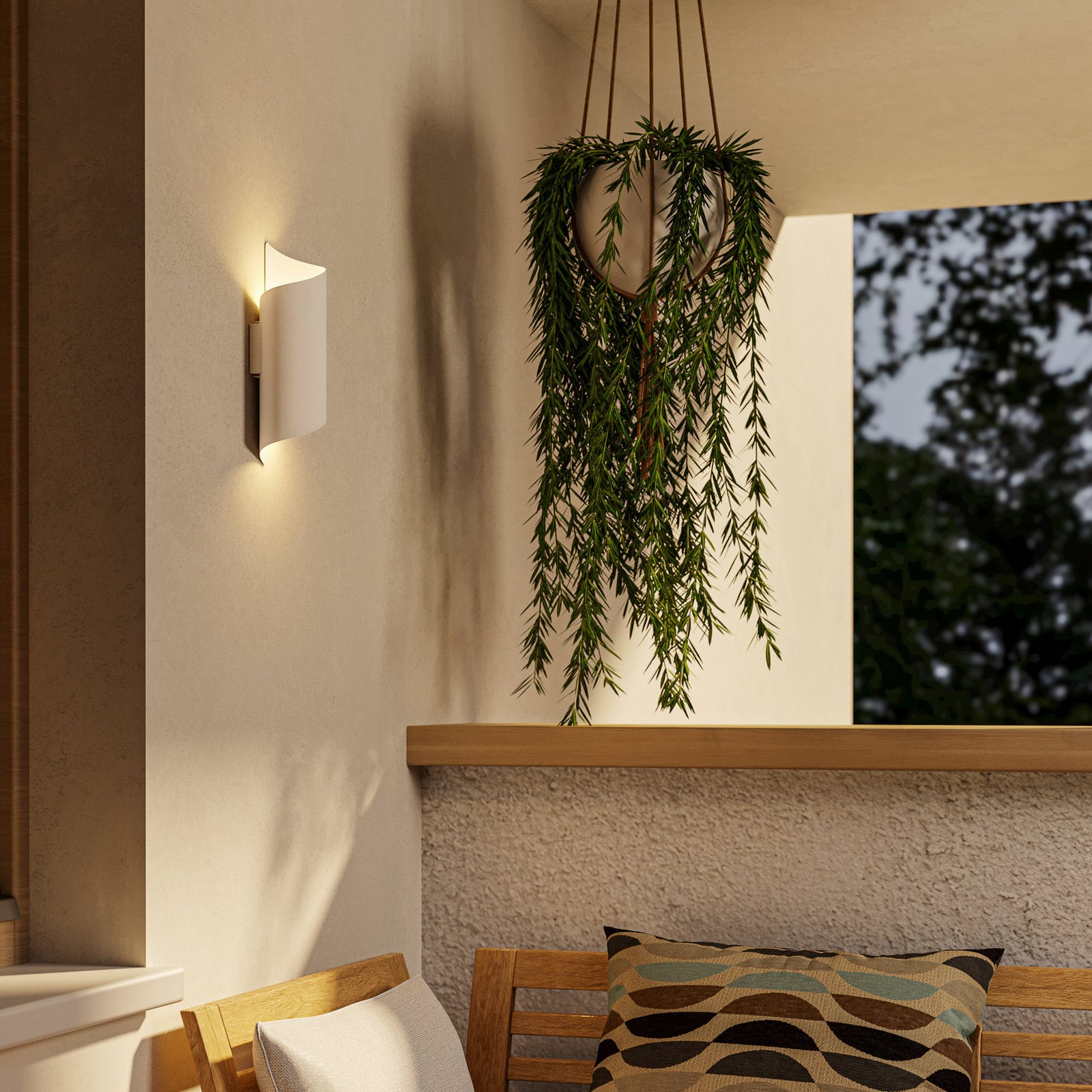 Montarello LED vanjska zidna svjetiljka, bijela, visina 27 cm, metalna