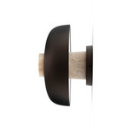 Nástěnné světlo s LED diodami v odstínu písku/bronz, Ø 24 cm, otočný stmívač –