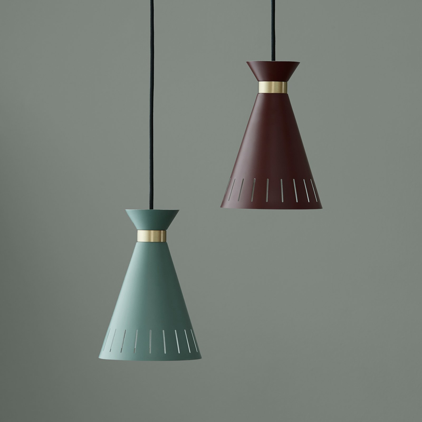 Lampa wisząca Cone, zielona, Ø 16 cm – Warm Nordic