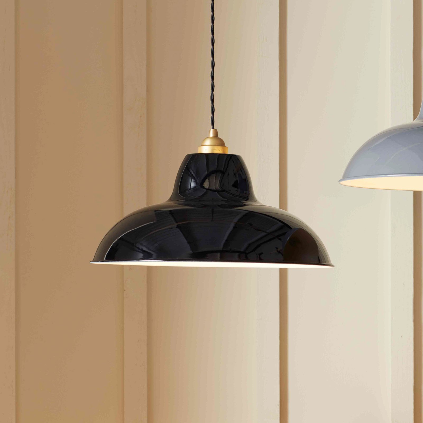 Original 1227 Midi Wide Brass Taklampa Jet Black - Anglepoise
