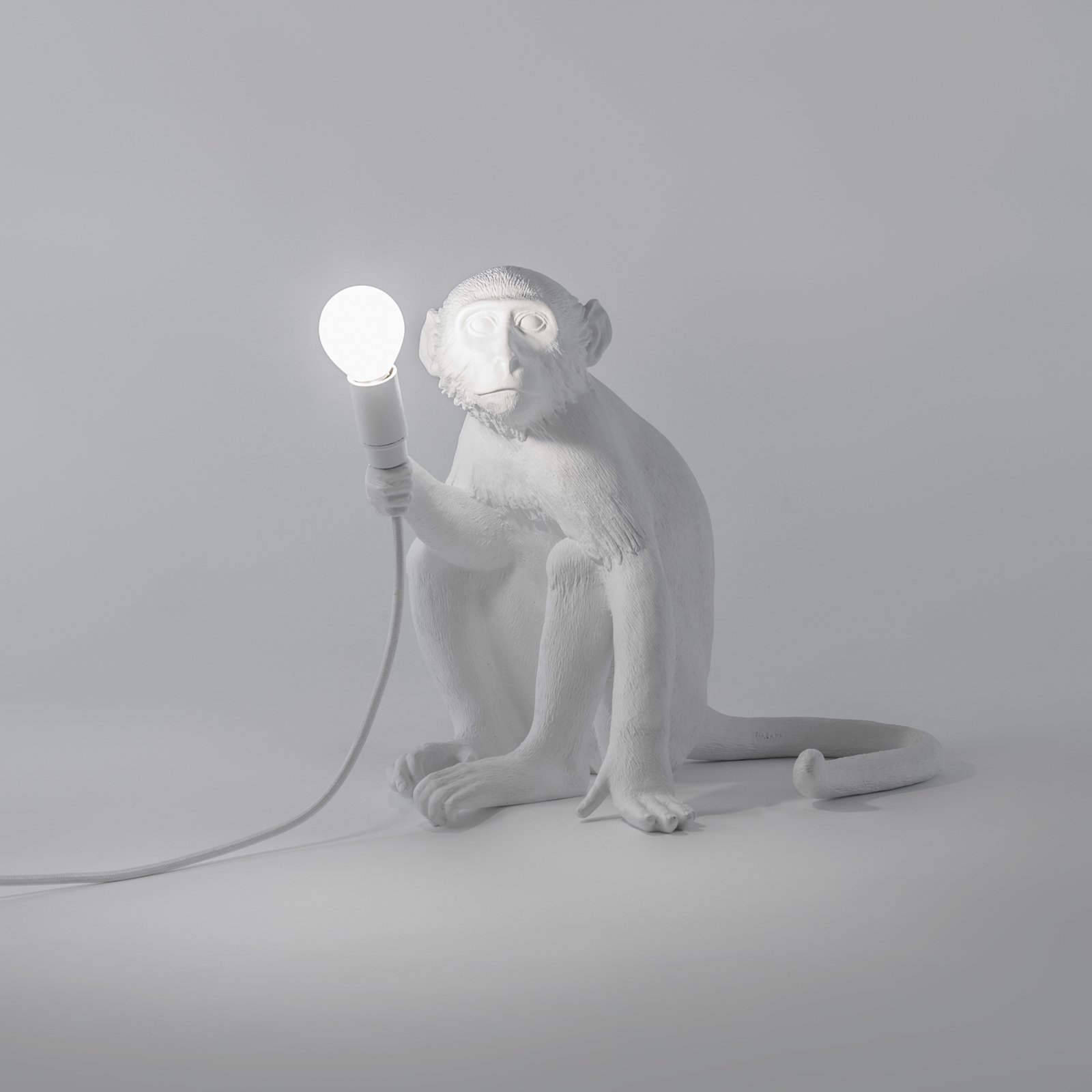 Monkey Sitting Tischleuchte Weiß - Seletti
