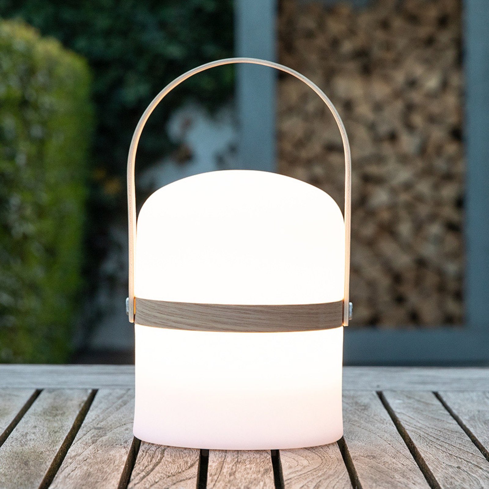 Portable LED table lamp Joe, indoors, outdoors