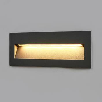 Aplique empotrable LED Loya oscuro, pared exterior