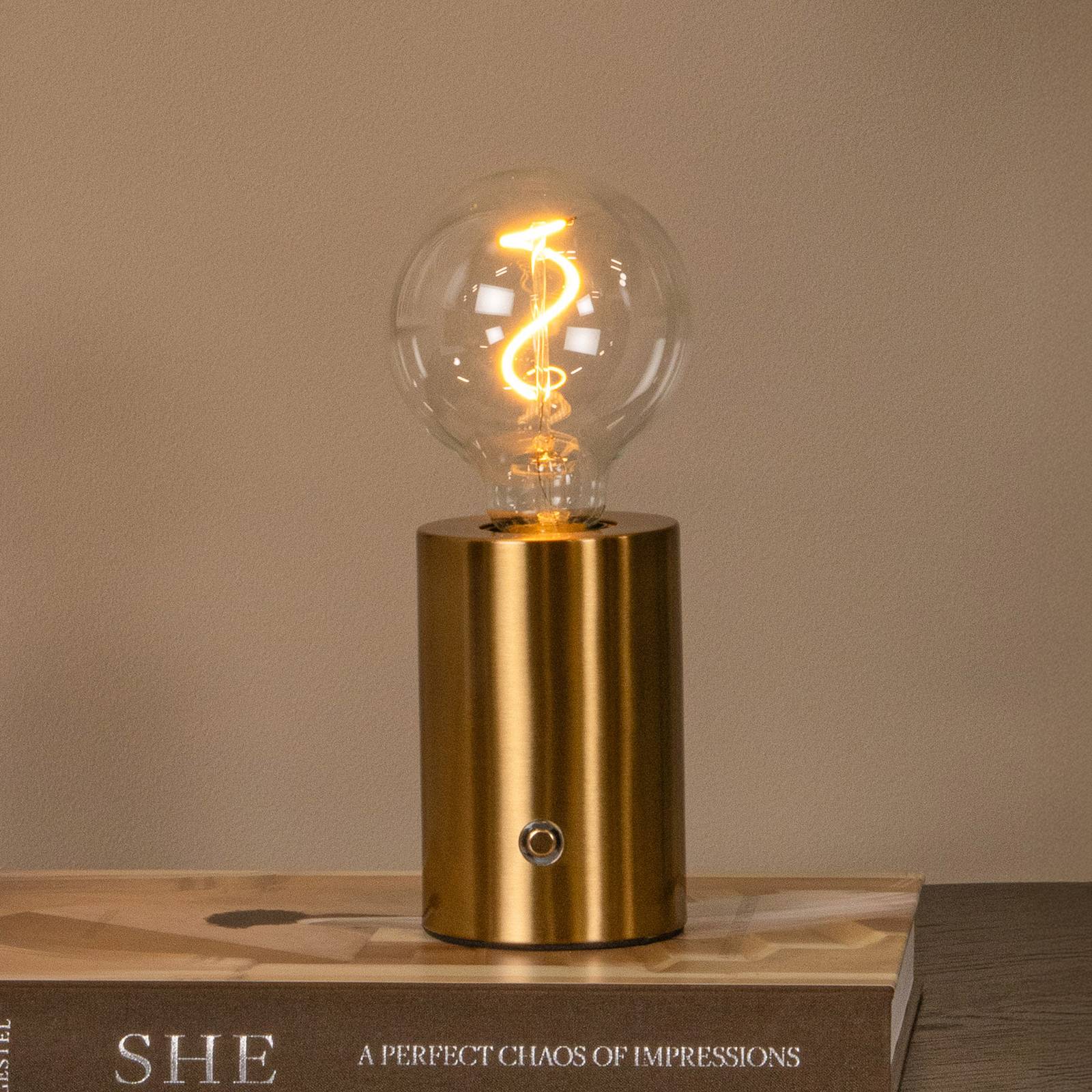 Akku-Tischlampe Vivo, messingfarben, Höhe 22 cm, Metall günstig online kaufen